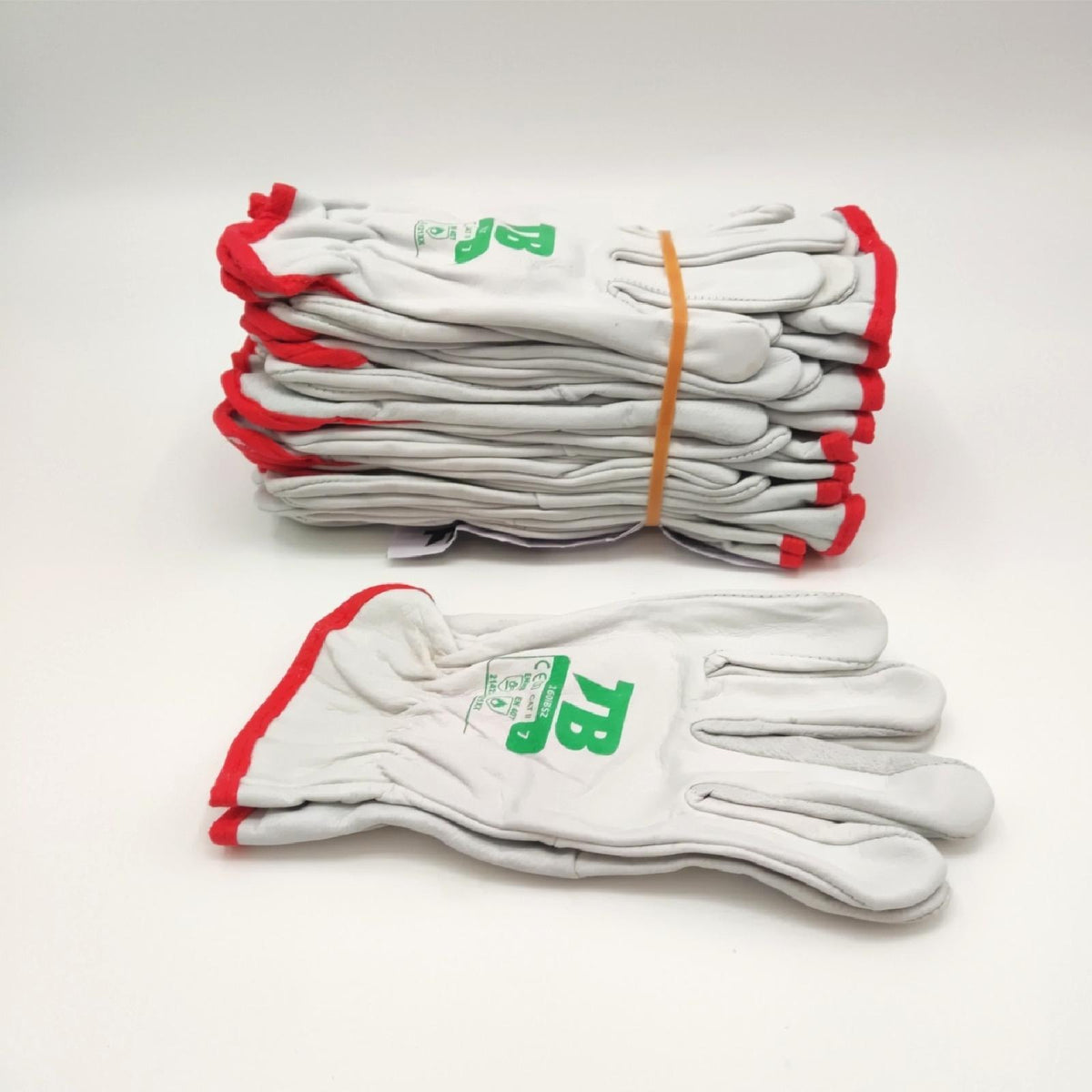 TB Arbeitsschutzhandschuh TB Plus 160IBSZ Sicherheitshandschuh für Arbeiten mit mechanischen und thermischen Risiken aus Rindsleder Grau Größe 7