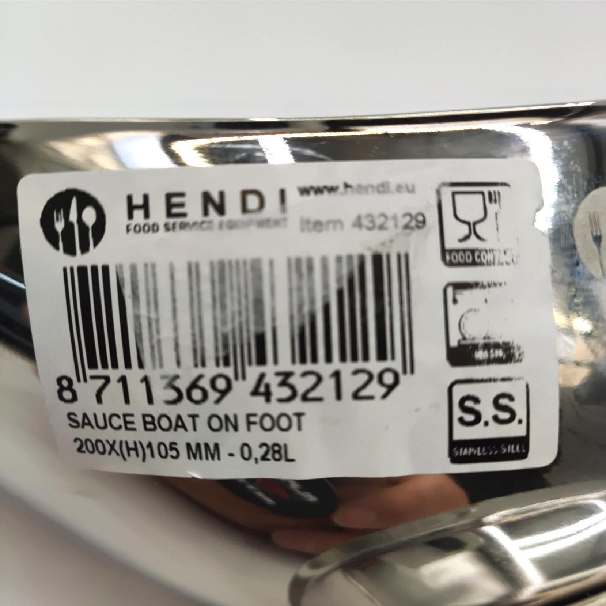 Hendi Sauciere Soßenschale Edelstahl 280ml extra kleine Größe Poliert klassisch