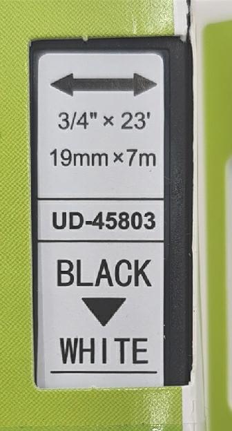 XemaX kompatibel Dyno Etikettenband 19mm x 7m Schwarz Weiss