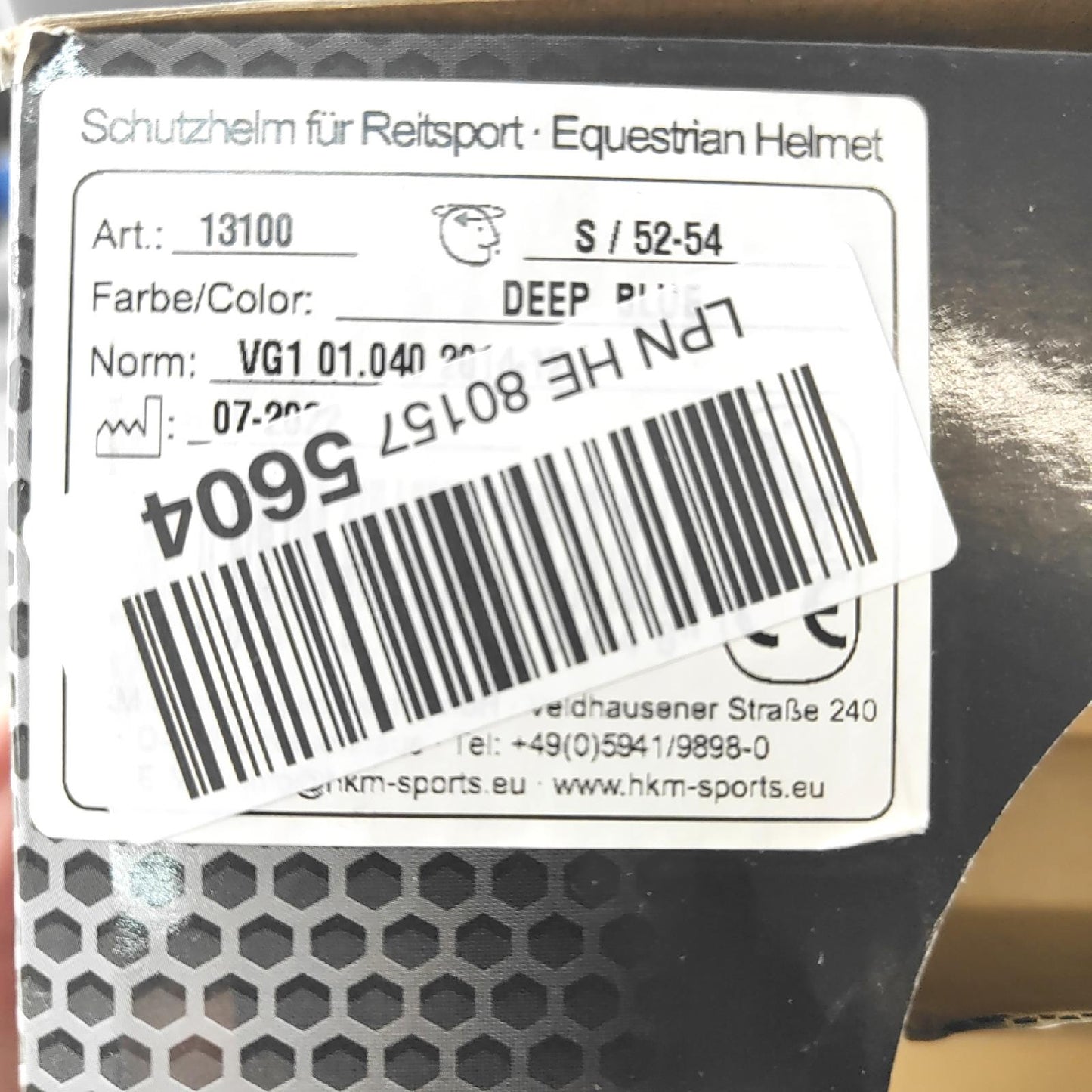 HKM Reithelm Reitsportausrüstung Shield Diamond Dunkelblau Sicherheit Reiten