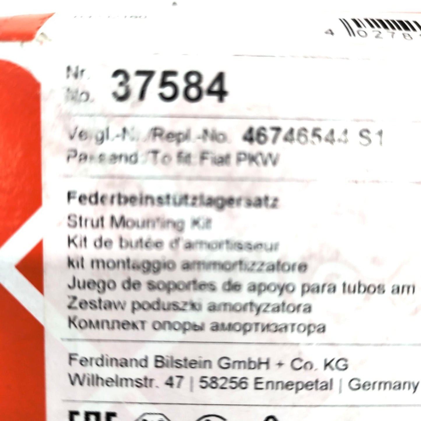 febi bilstein 37584 Federbeinstützlager mit Anbaumaterial, 1 Stück