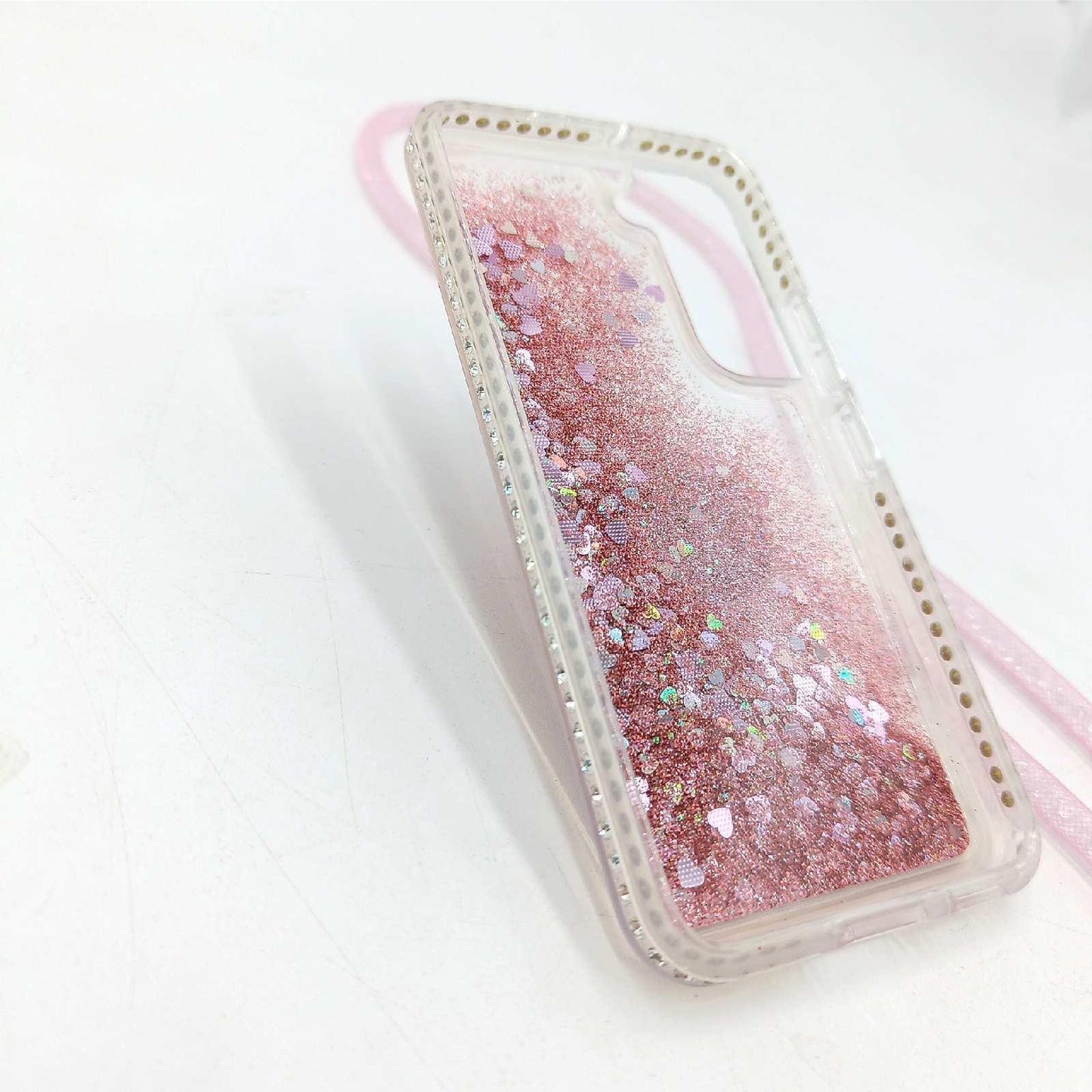 Miss Arts Galaxy S22 Hülle Silverback Mädchen Glitzern Ringständer Smartphone Schutz