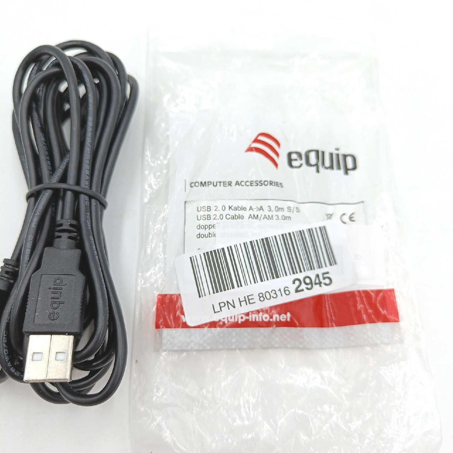 Equip USB Kabel Computerzubehör 3 Meter Verbindung kompatibel High Speed USB 2 0 A
