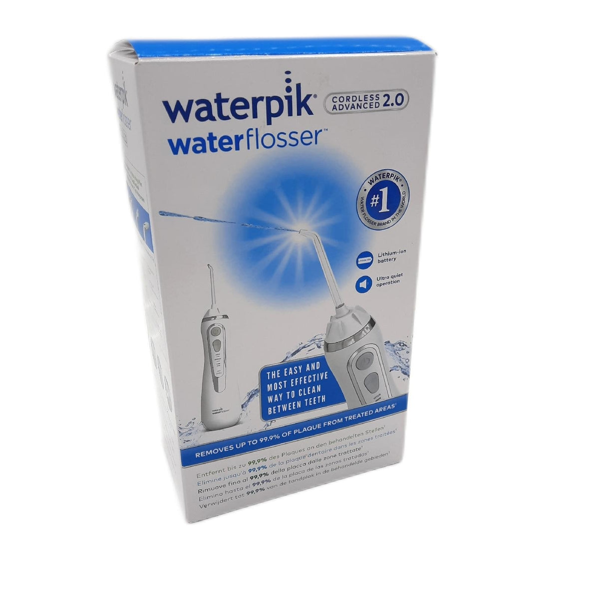 Waterpik Munddusche Kabellos Zahnpflege Cordless Advanced 4x Aufsätze
