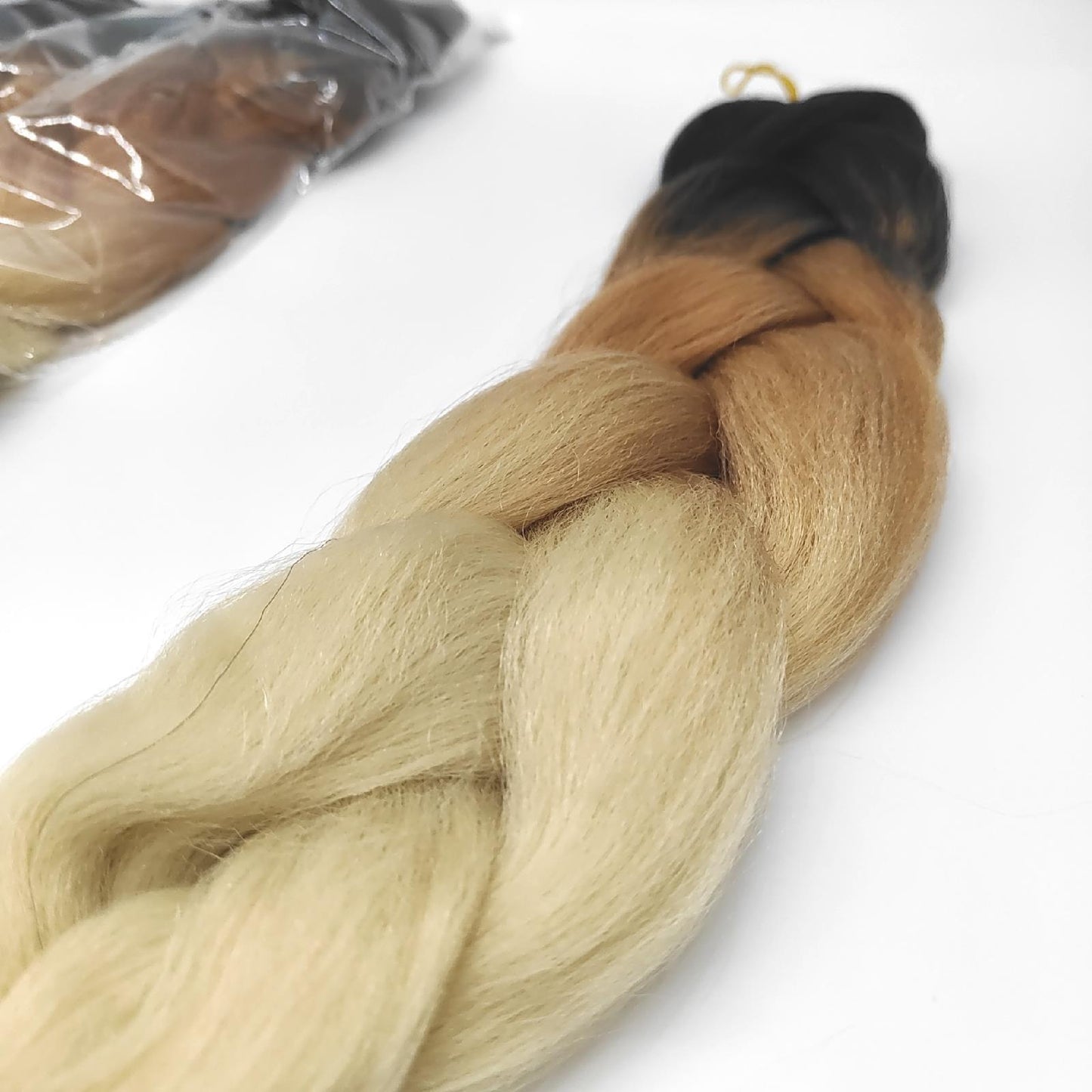 Kanekalon Haarverlängerung Kunsthaar Blond Ombre Jumbo Braid Box Braids Style