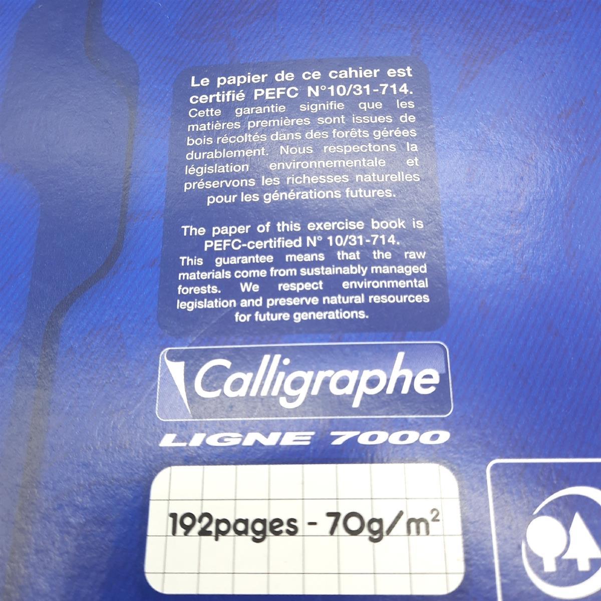 Clairefontaine Heft Schreibwaren Schulheft Calligraphe DIN A4 plus 96 Blatt Kariert Schule