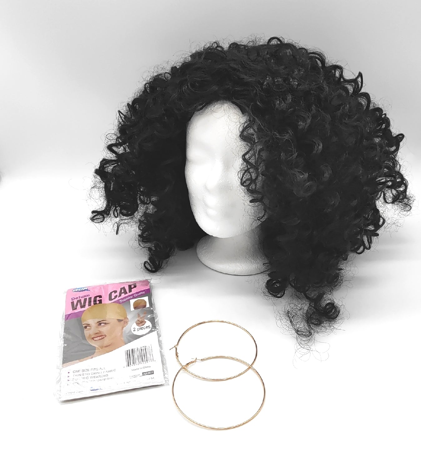 PRETTIEST Perücke Afro Haare Lockig Kinky 14 Zoll Schwarz Hitzebeständig Synthetisch