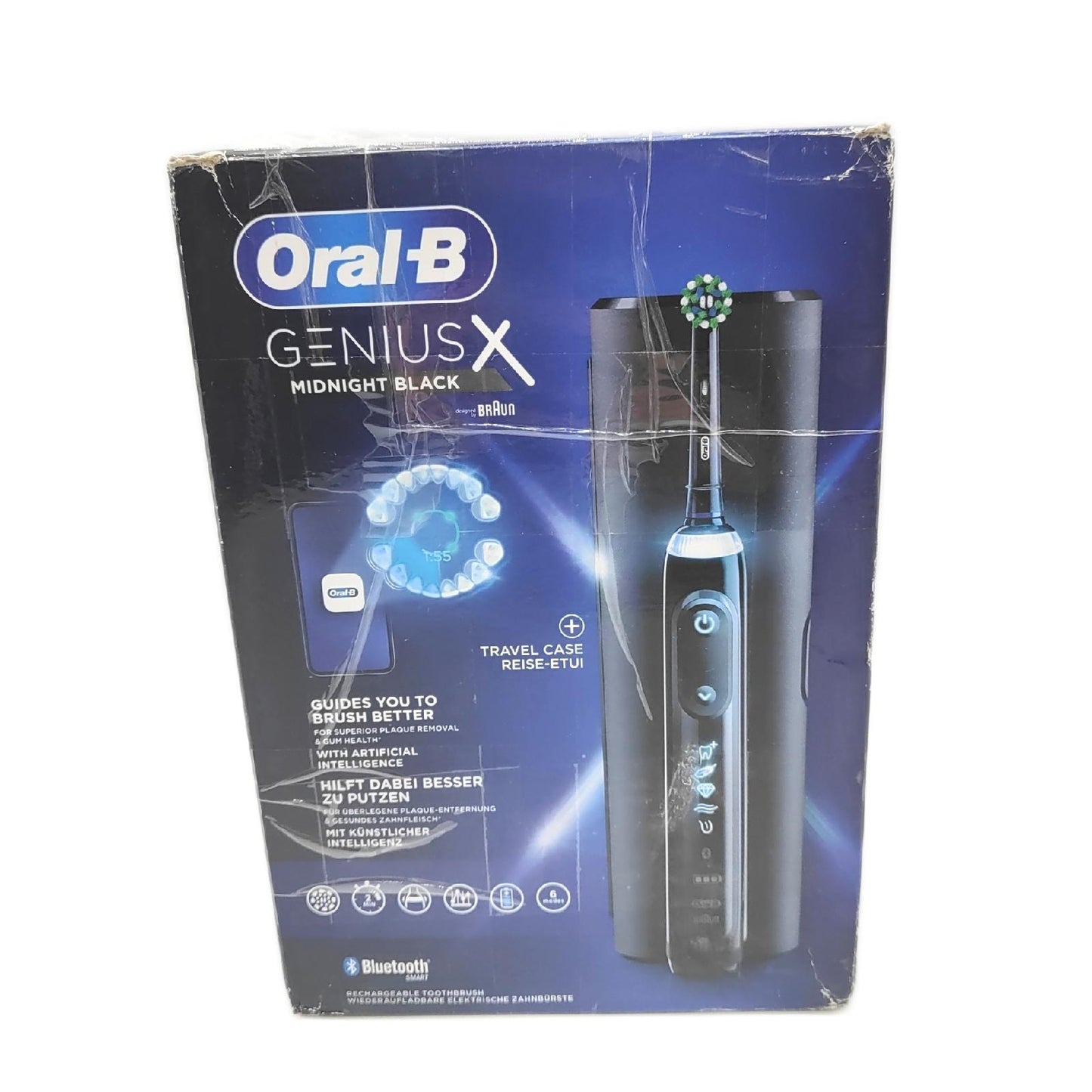 Oral-B Genius X Elektrische Zahnbürste 6 Bürstmodi Schützt Ihre Zähne - Defekt