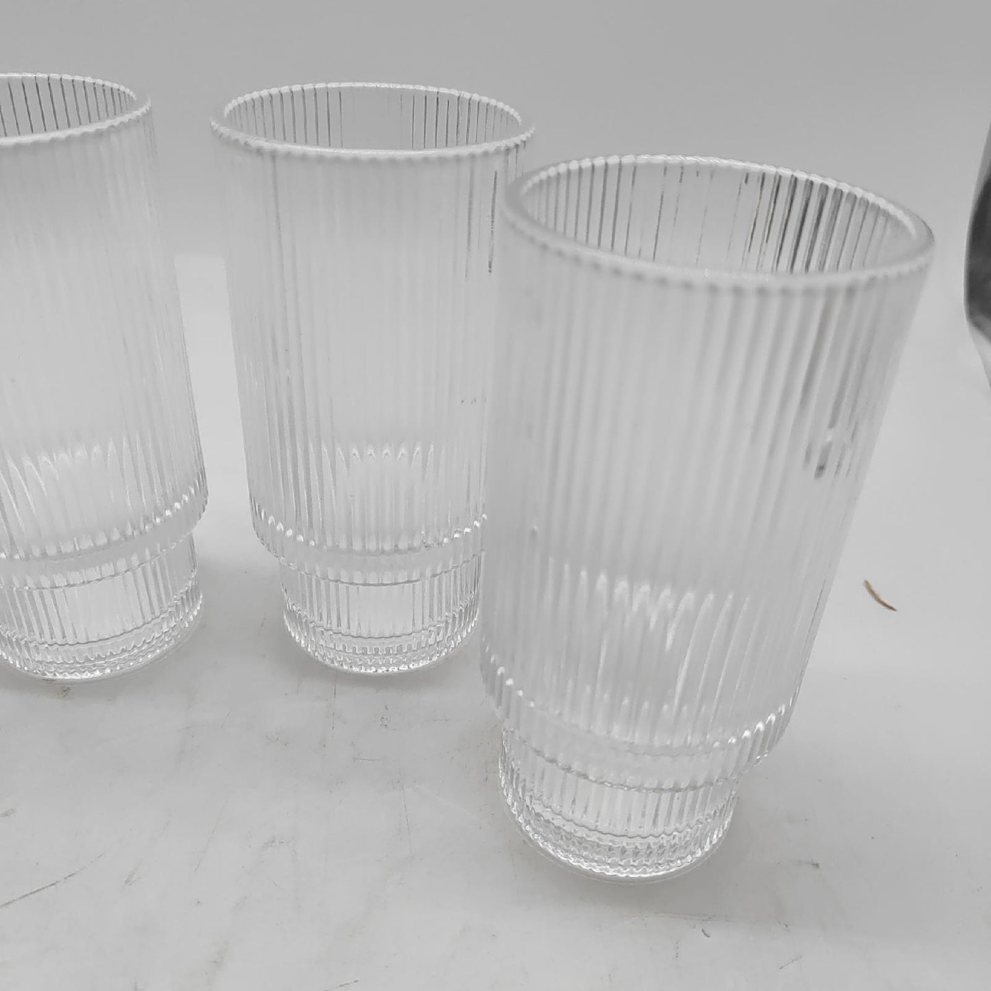 MOYKSRR Cocktailgläser Trinkgläser Set Vintage Modell 4er Strohhalm Langdrink Party
