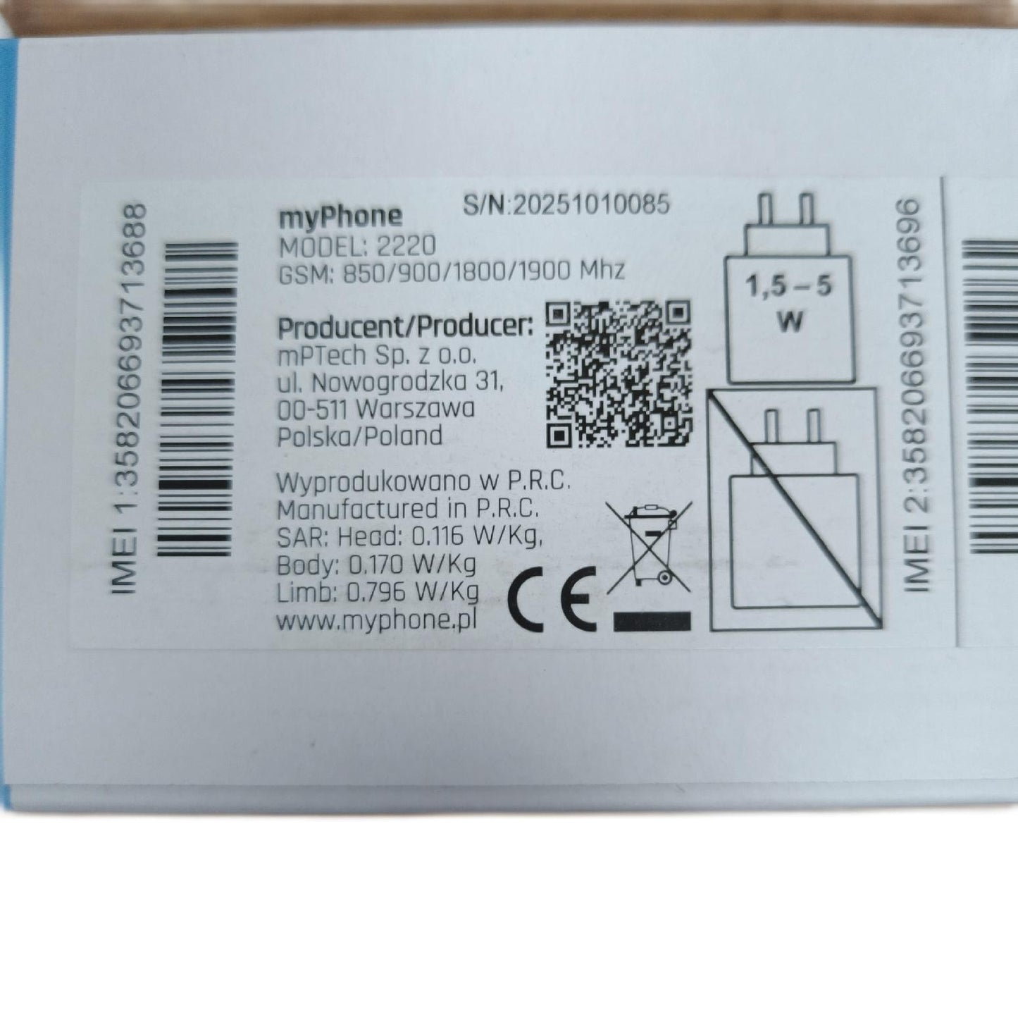 myPhone Tastentelefon Telekommunikation 2220 große Tasten Farbdisplay 177 Zoll