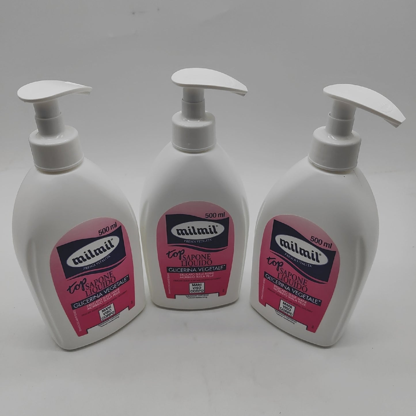 Milmil Flüssigseife Pflege Kosmetik 3er Pack natürliche Feuchtigkeitserhaltung san