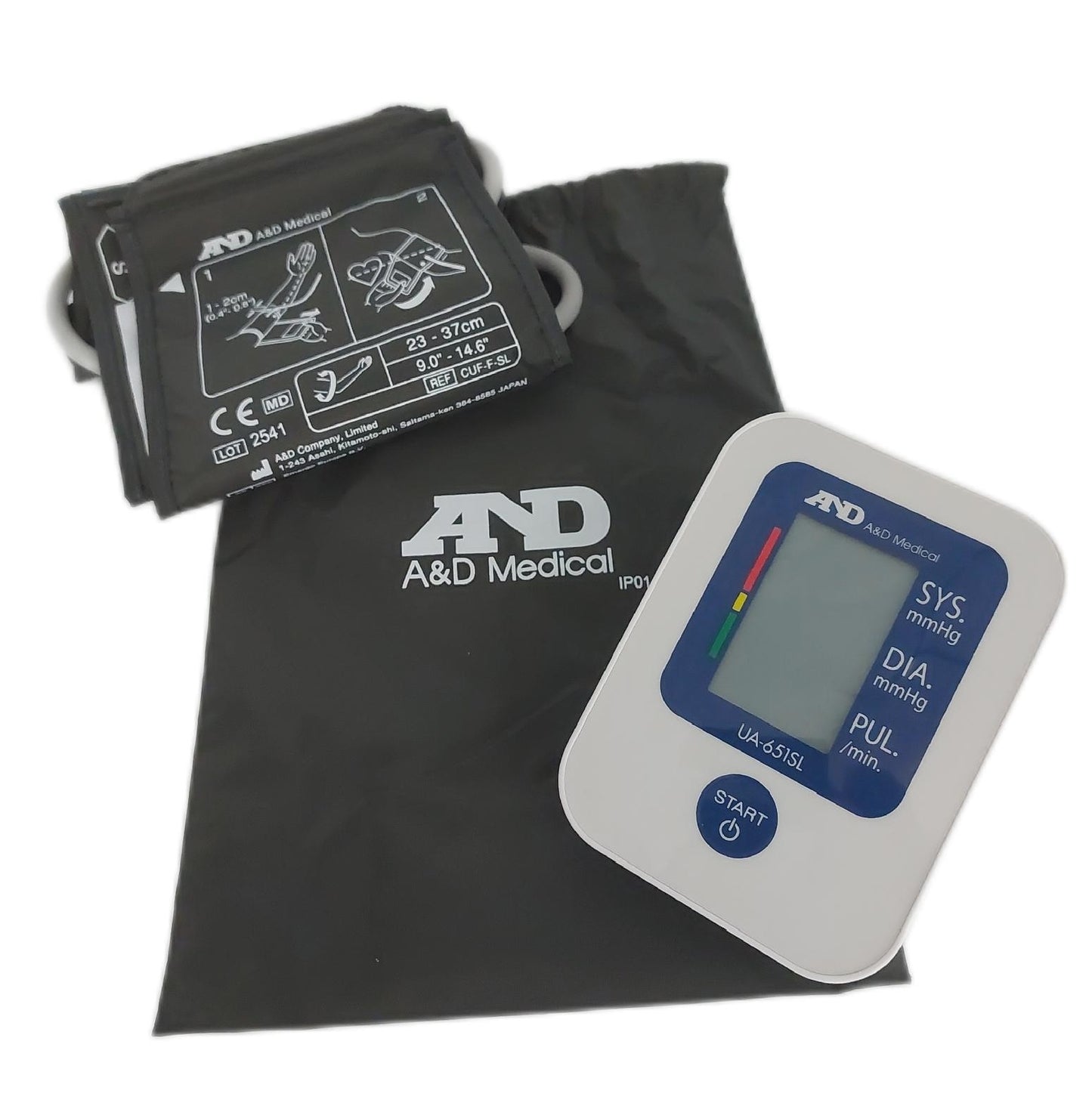A D Medical Blutdruckmessgerät Messgerät für den Arm größere Manschette UA 651SL