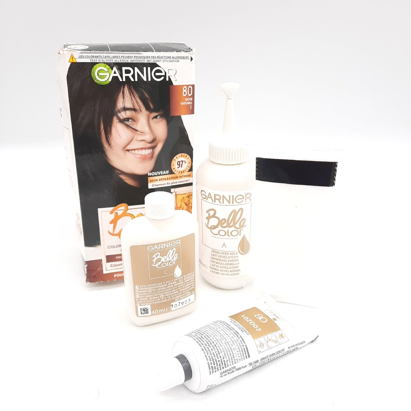 Garnier Haarfarbe Haarpflege Belle Color 80 Naturschwarz Intensiv Deckkraft Lang