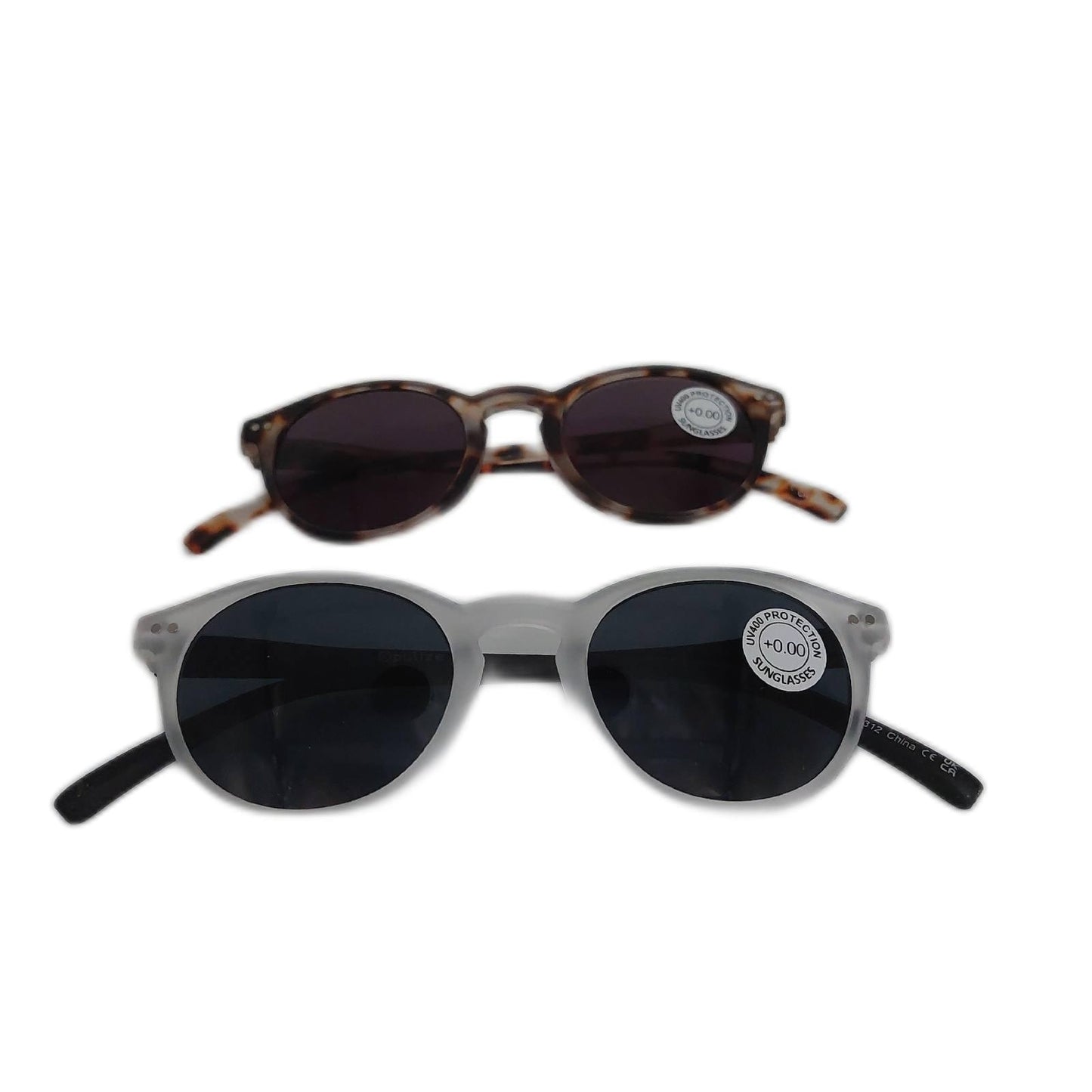 OPULIZE Zen Sonnen Leser Brille 2er Pack Kleine Runde Rahmen Federscharniere