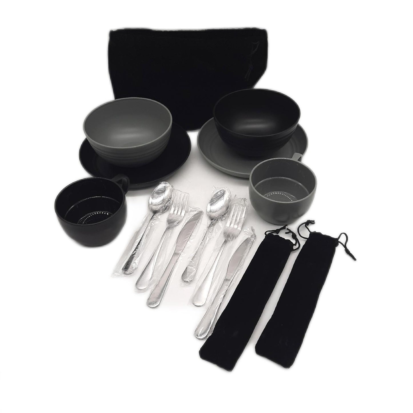 Berglander Campingbesteck Set Essbesteck Outdoor Messer Set 2 Stück Wiederverwendbar