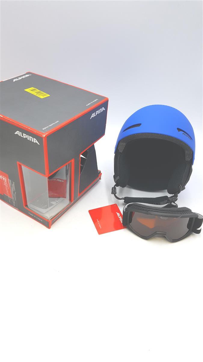 ALPINA Kinderskihelm Schneehelme ZUPO SETPINEY blau matt Schutz
