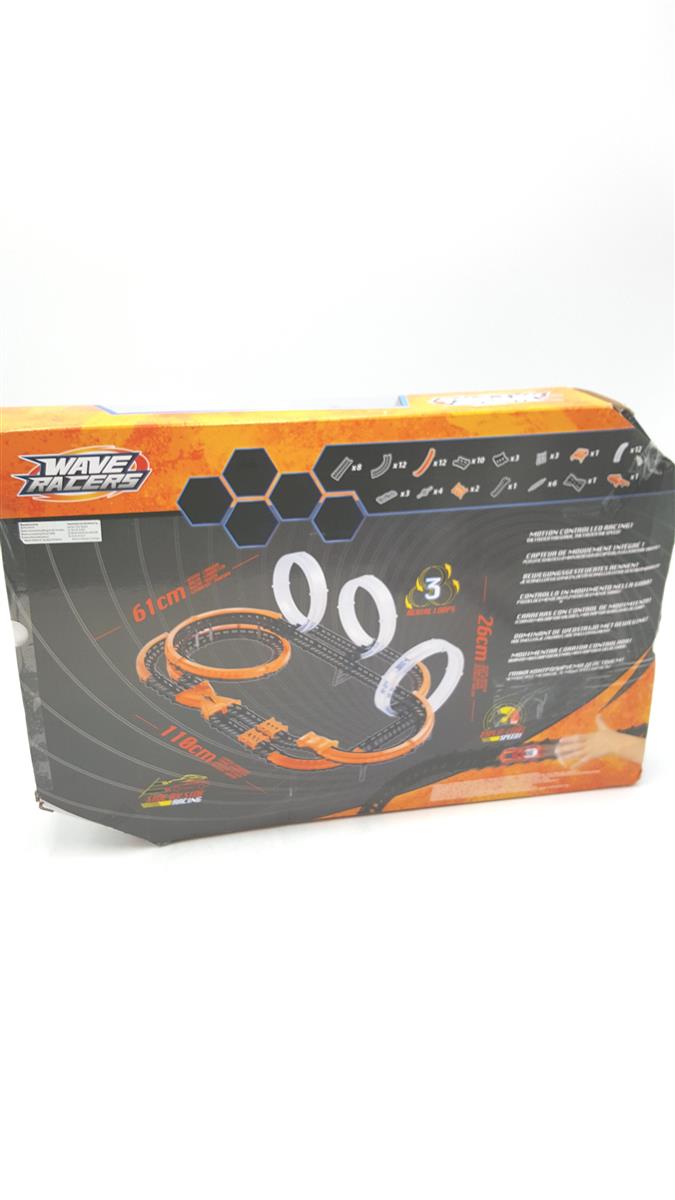 Auldey Rennstrecke Mega Match - 3 Looping & Duelle + 2 mehrfarbige Autos