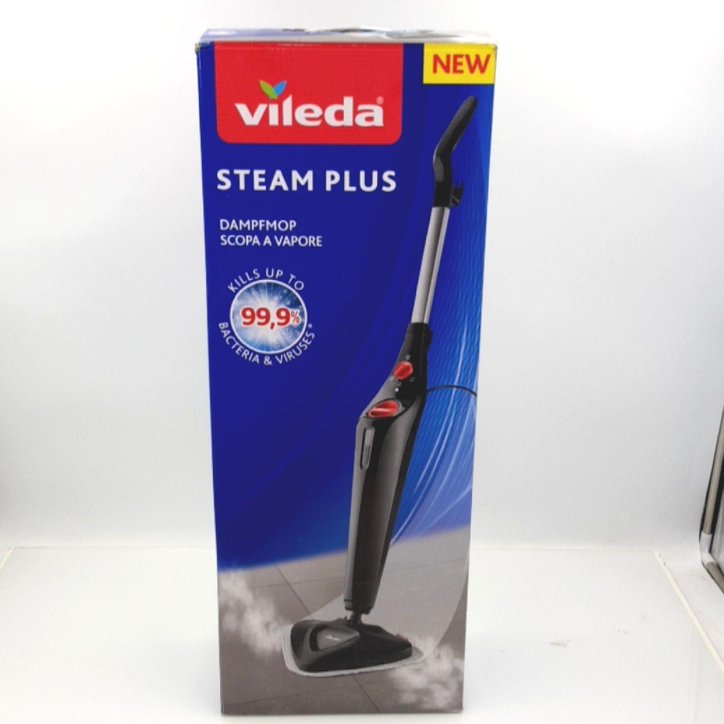 Vileda Dampfreiniger Haushaltsgeräte Steam Plus für gründliche hygienische Reinigung