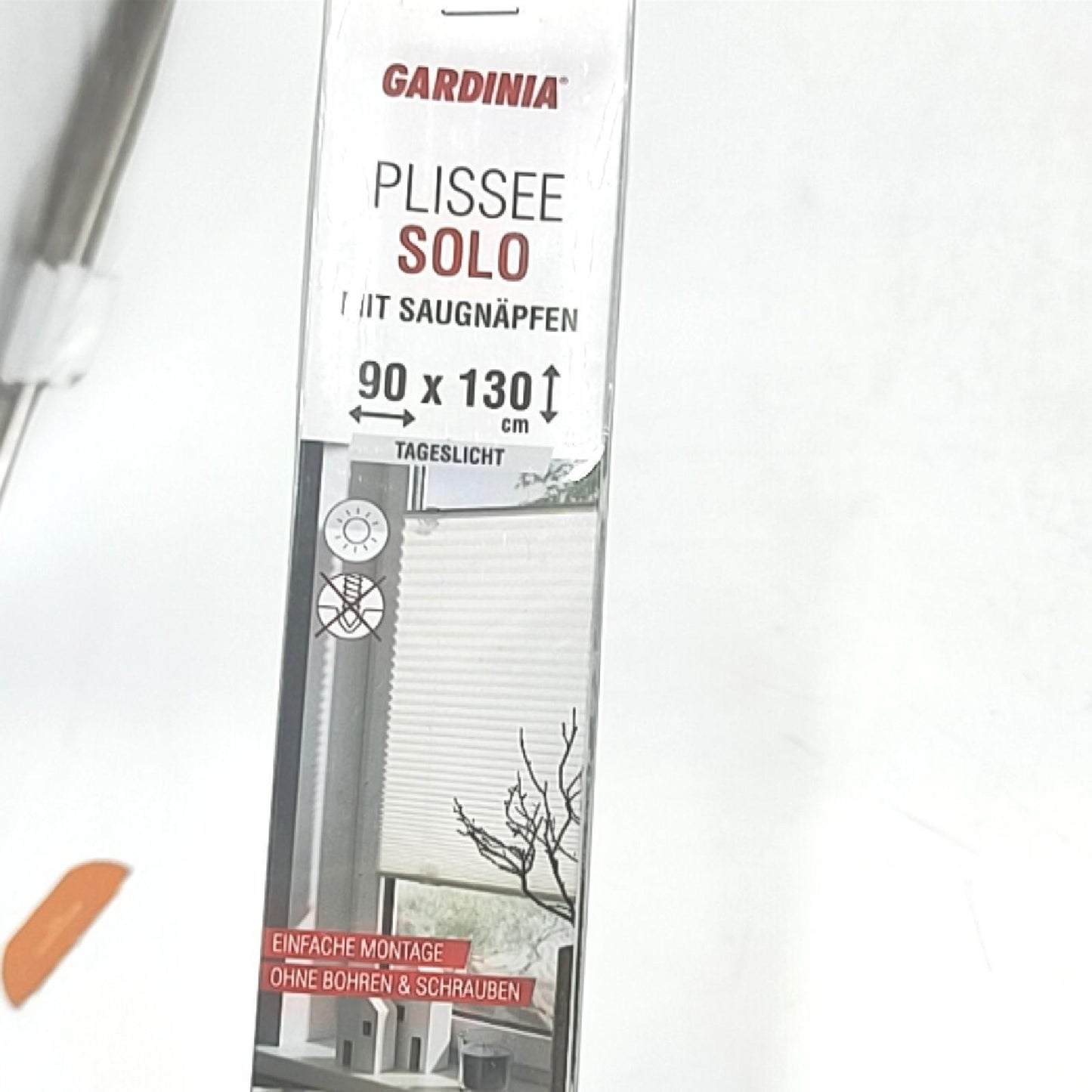 Gardinia Plissee Fensterdekoration Solo Blickdichtes Faltrollo Ohne Bohren Saugnäpfen