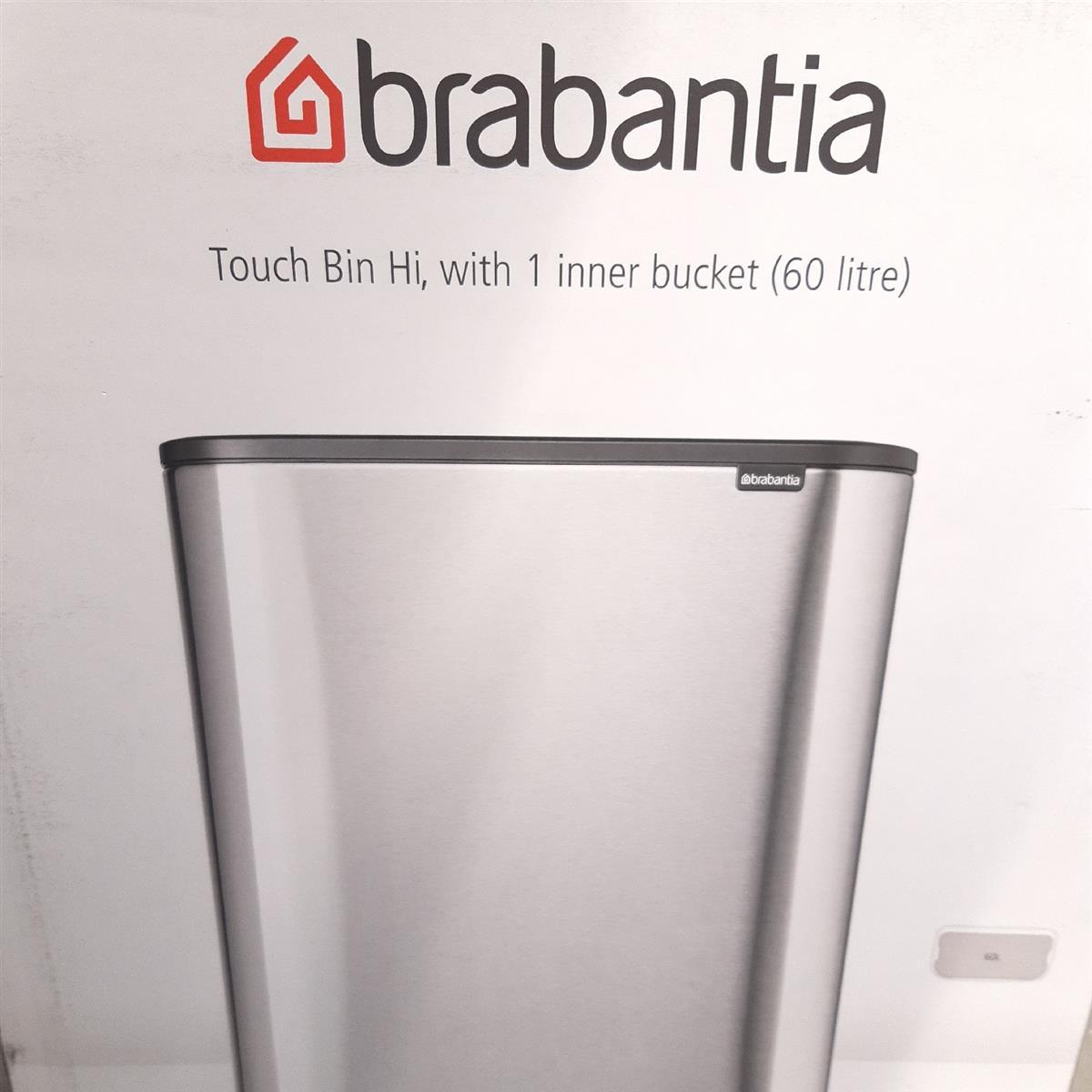 Brabantia Müllcontainer Haushalt Abfalleimer Bo Touch Bin Hi Matt Steel 60L Hygiene