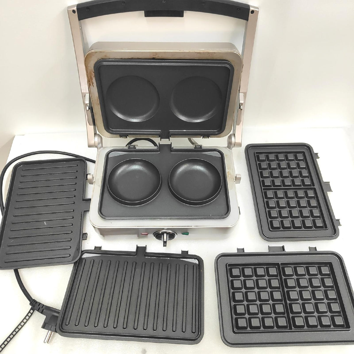 Cuisinart Grill Waffel Omelette Maker Kontaktgrill Waffeleisen Tischgri - Defekt