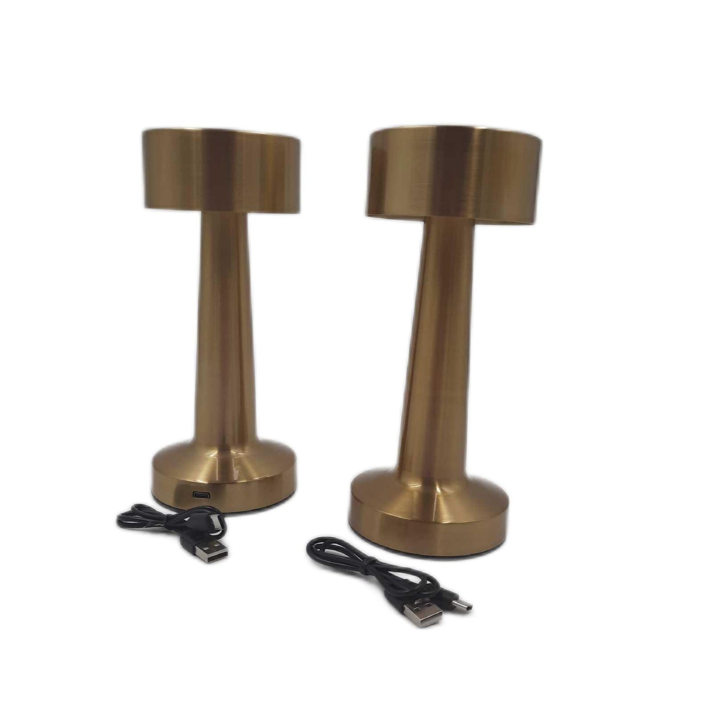 Fivtsme Tischlampe Beleuchtung Touch LED Tischleuchte Gold Kabellos modern elegant