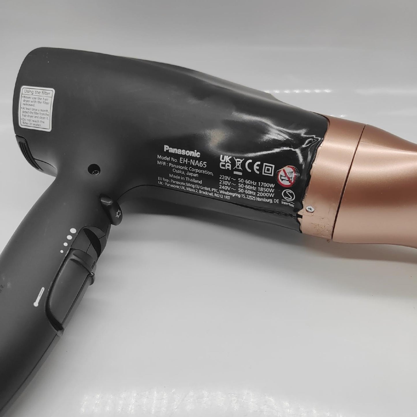 Panasonic EH NA9J Haartrockner Nanoe Technologie 4 Modi Haare Gesicht K - Defekt