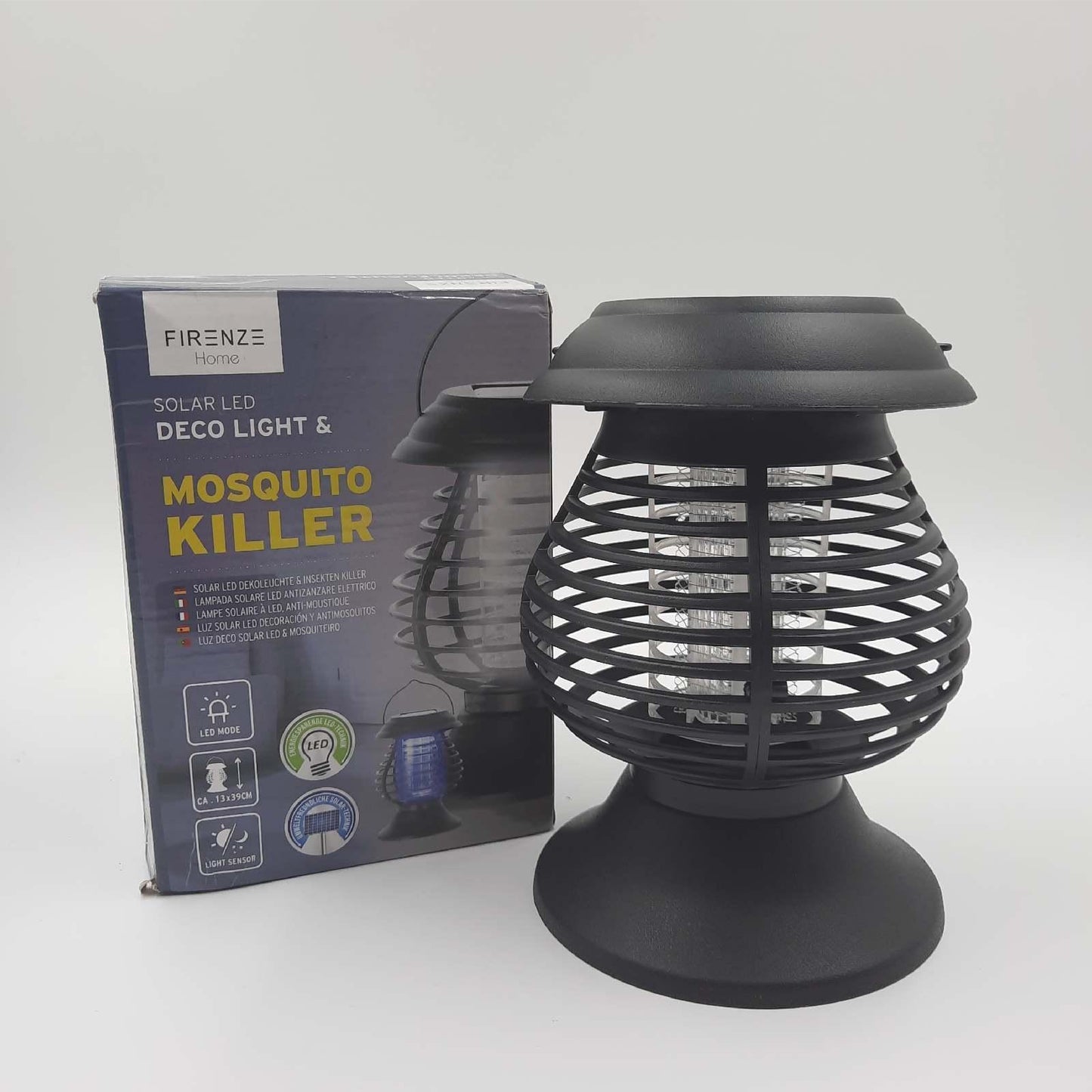 Solar LED Lampe Dekoleuchten Insektenvernichter 4in1 Moskito Killer Außenbeleuchtung Gartendeko