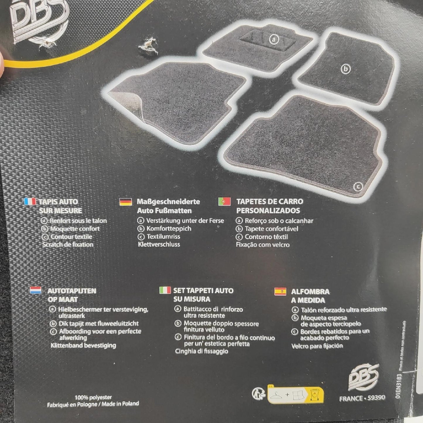 DBS Autoteppich Fußmatten Innenausstattung Citroen C4 Picasso Spacetourer Komfort