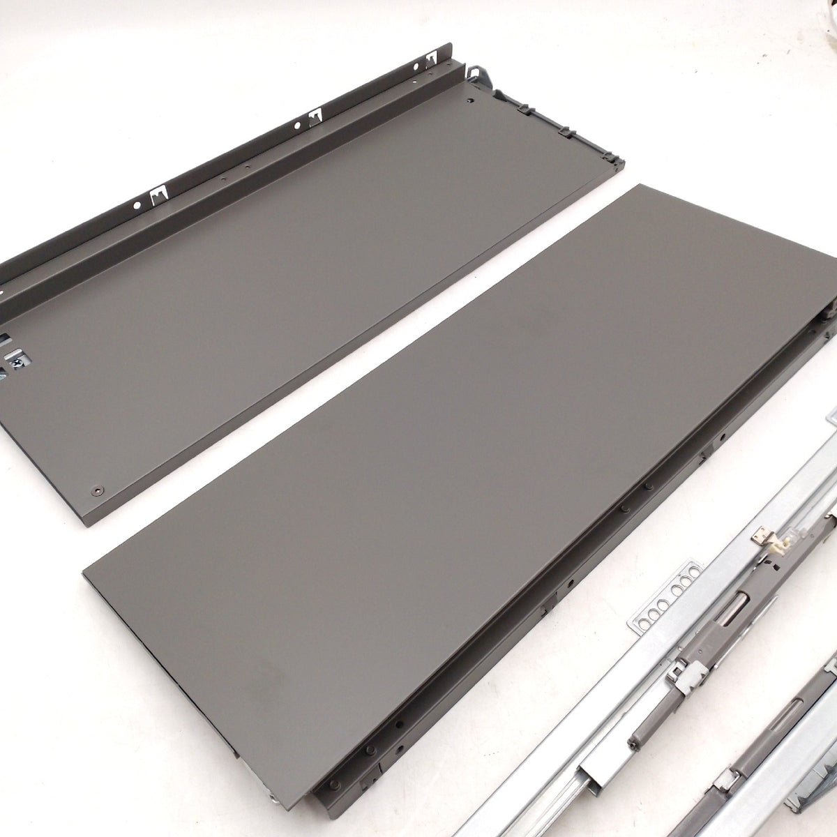 GTV densystem AXIS PRO Schubkastengarnitur Vollauszug 550 mm Anthrazit Softclose 40 kg Tragkraft