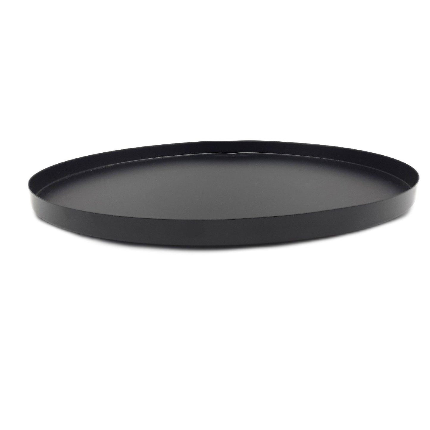 Celebig Tablett Dekoration R 40cm Metall Schwarz stilvoll elegant modern