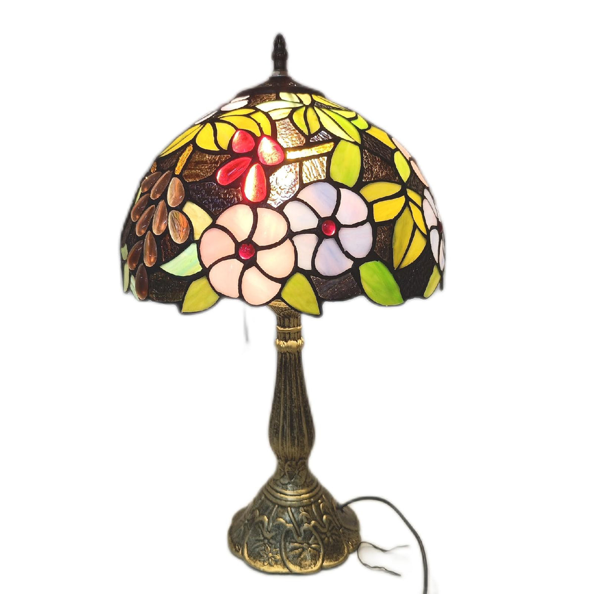 Tischlampe Tiffany Stil Buntglas Rose Beleuchtung Nachttischlampe L30737 Bieye