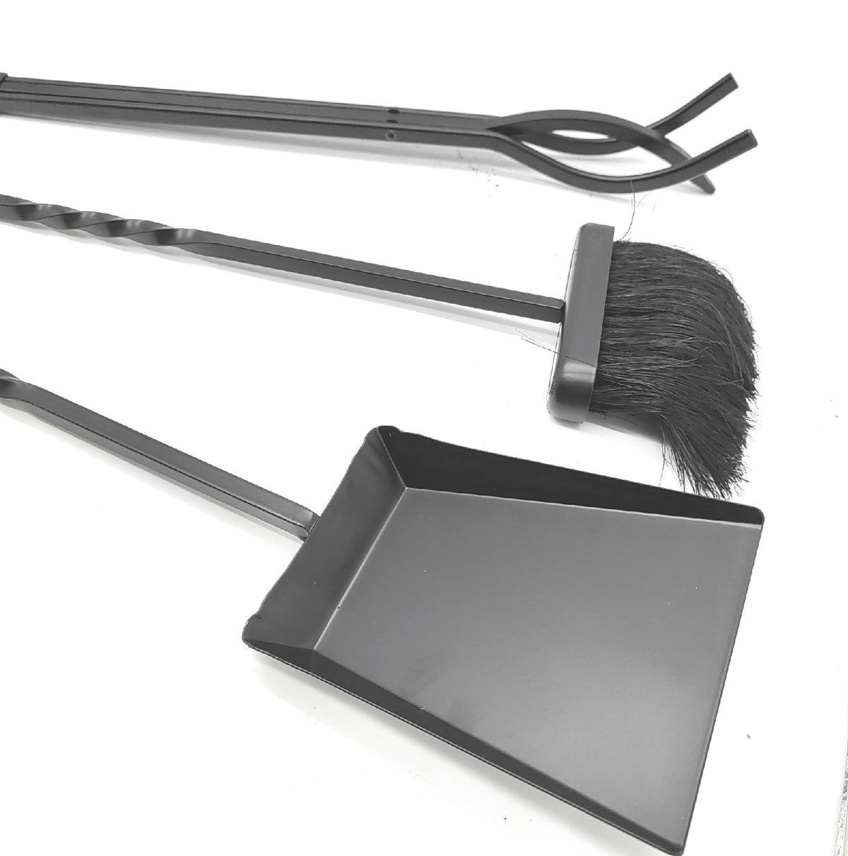 VIVOHOME Kaminbesteck aus Stahl 3 teiliges Set zum sauber machen