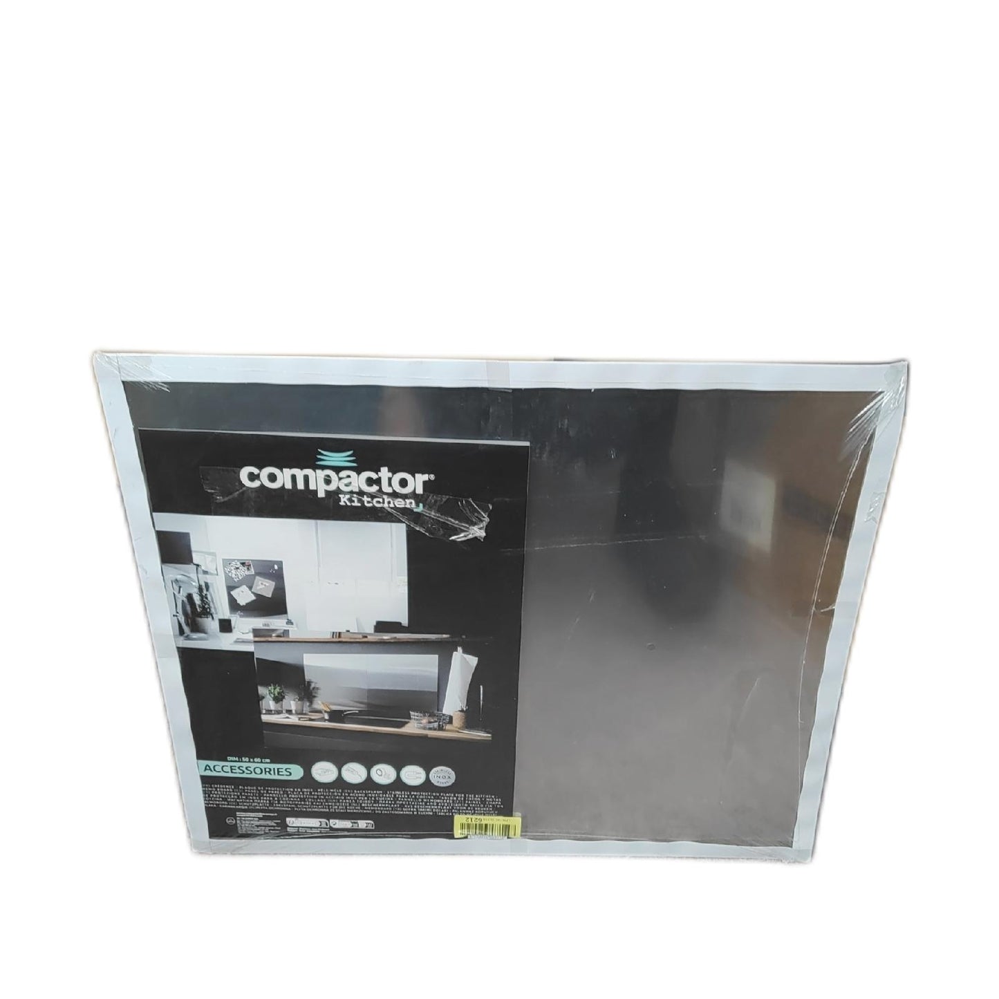 Compactor Küchenrückwand aus gebürstetem Edelstahl 60x50 cm Magnetischer Spritzschutz