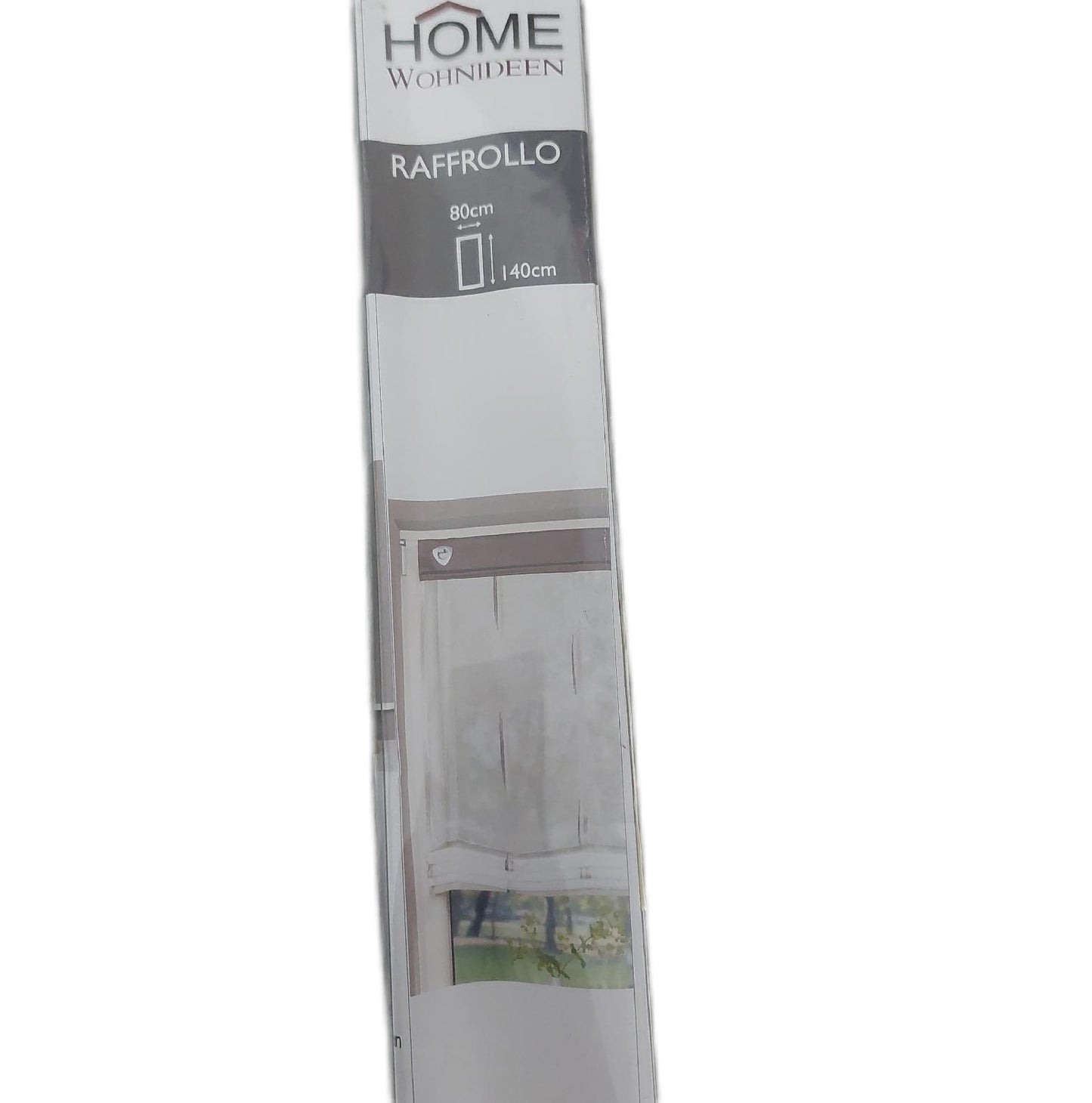 Home fashion Raffrollo Gardinen Stoff Grau 180 x 80 cm elegant modern wohnzimmer