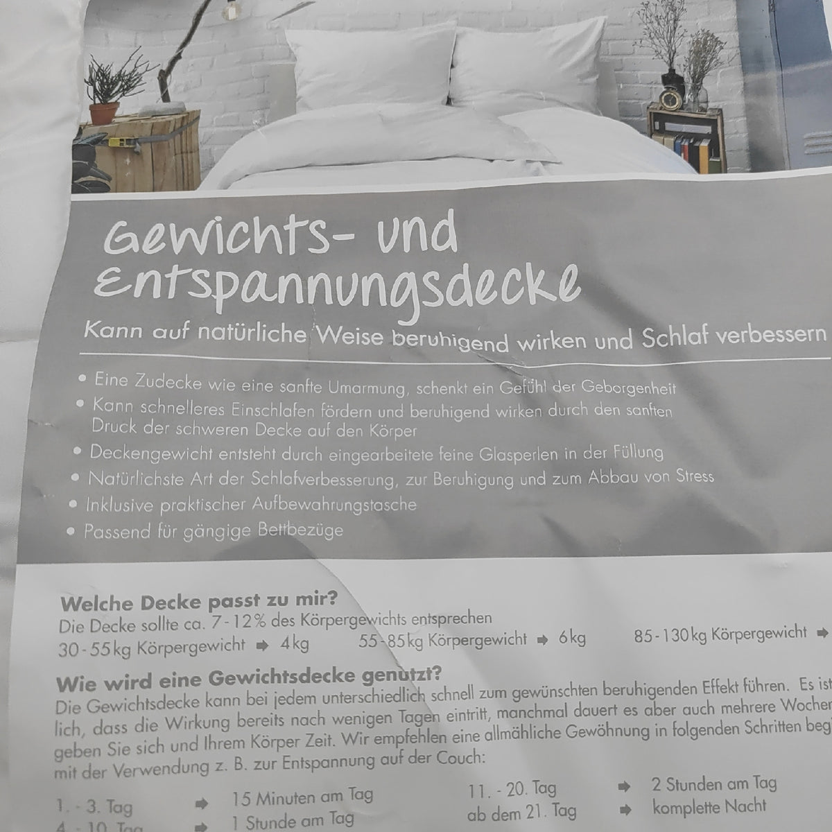 Traumnacht Entspannungsdecke Bettdecke Bettwaren 155 x 220 cm Ö
