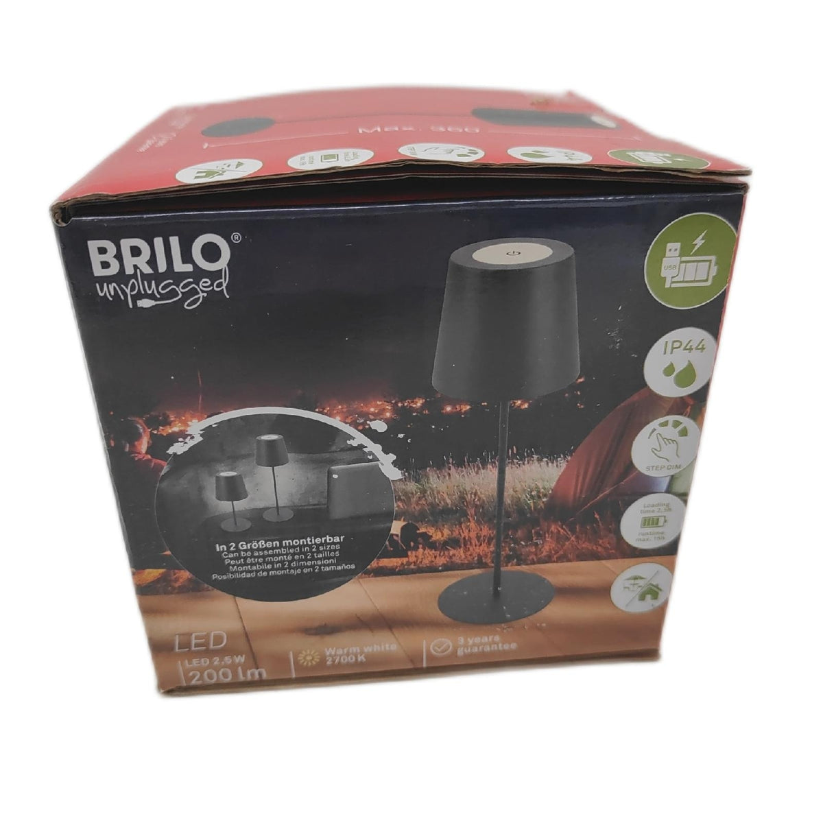 BRILONER Tischlampe Beleuchtung LED Touch dimmbar modern höhenverstellbar Wohntraum