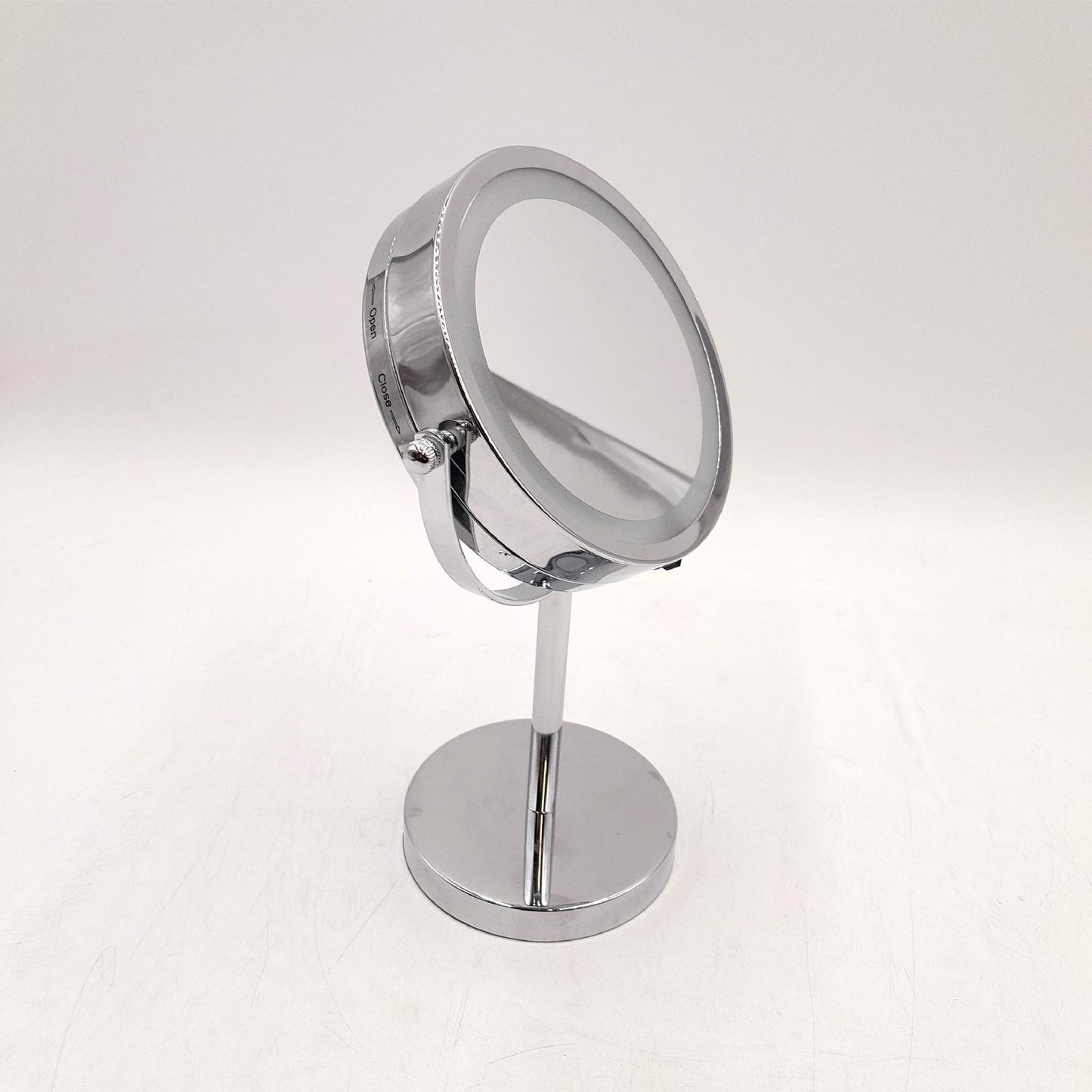 Retoo Kosmetikspiegel mit LED Beleuchtung, 32,7 cm höhe, Schminkspiegel, Doppelseitiger Makeup, Praktisch Vergrößerung Spiegel, Drehbar Make up Standspiegel, Tischspiegel für Zuhause
