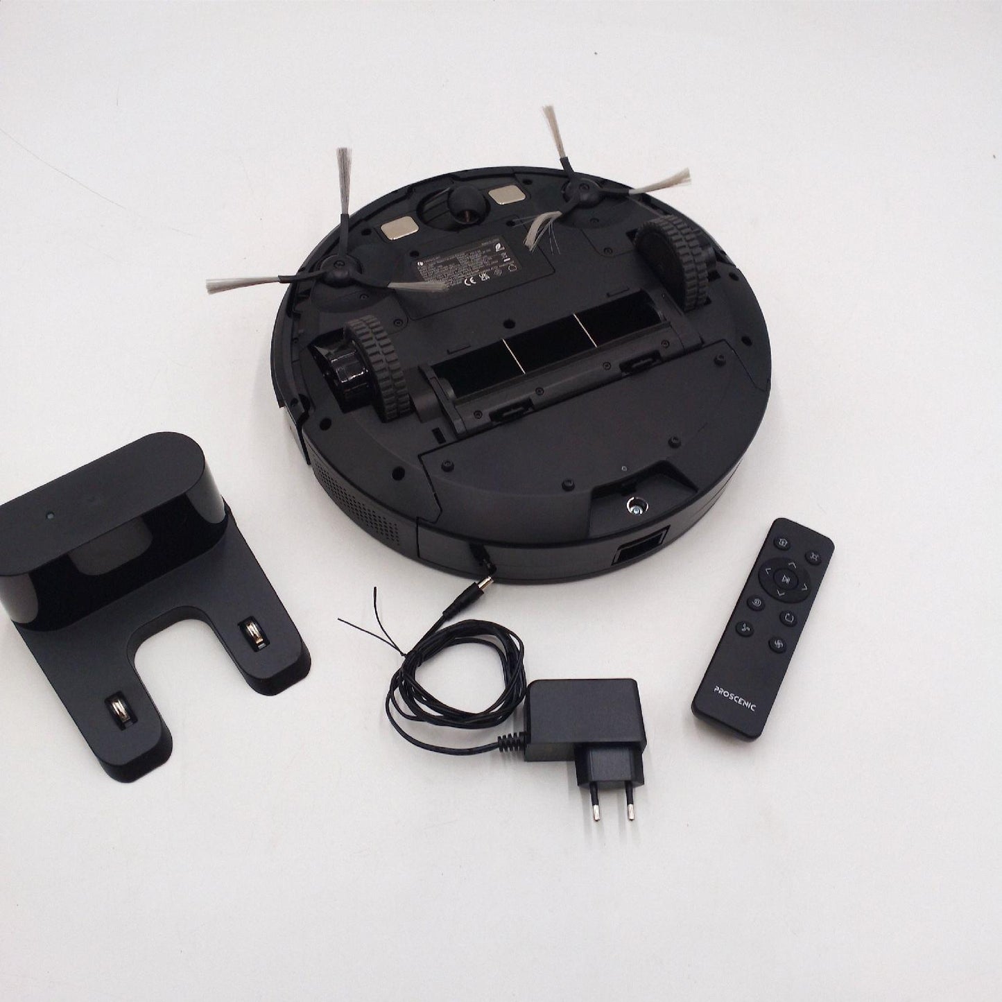 Proscenic 850T WLAN Saugroboter mit Wischfunktion,3000Pa Saugkraft Staubsauger Roboter mit Wischfunktion, SIRI&Alexa & Google Home & Appsteuerung, für Tierhaare/Teppichen/Hartböden, Schwarz