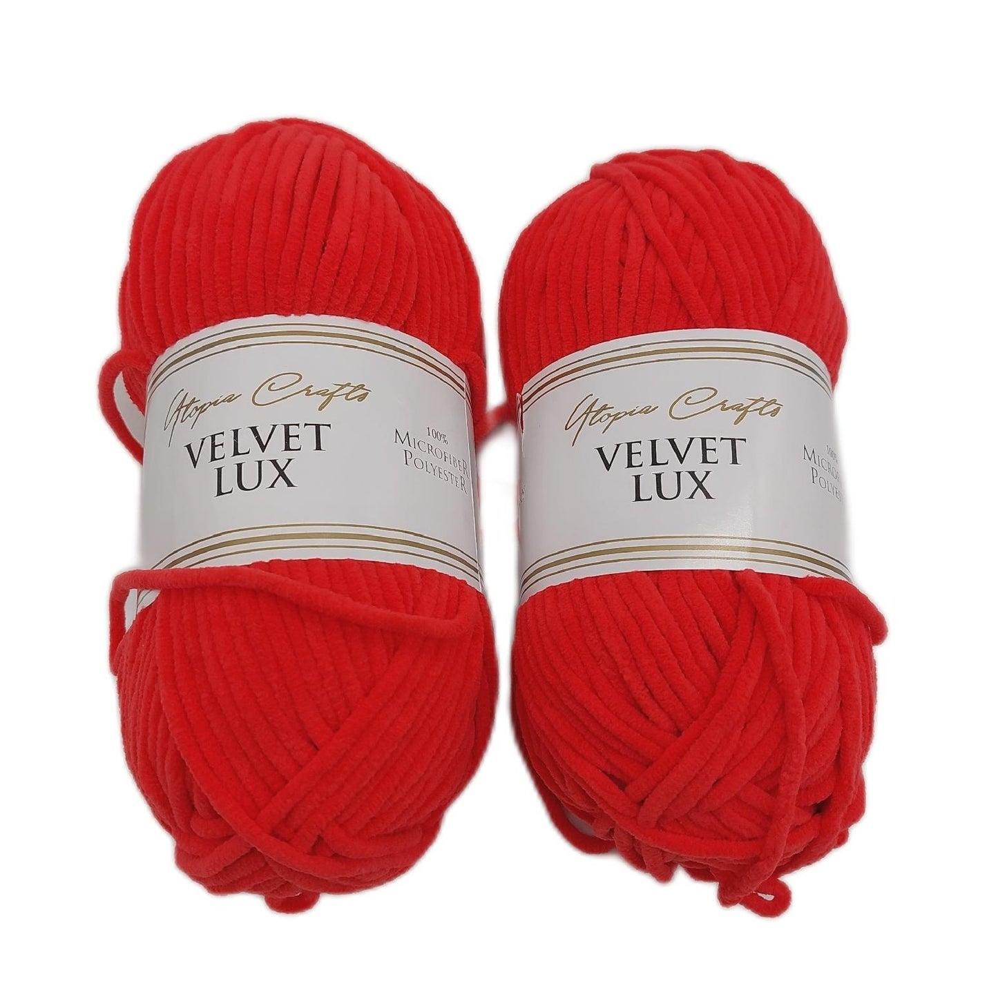 Utopia Crafts Velvet Lux superweiches Chenillegarn Stricken 2 Stueck