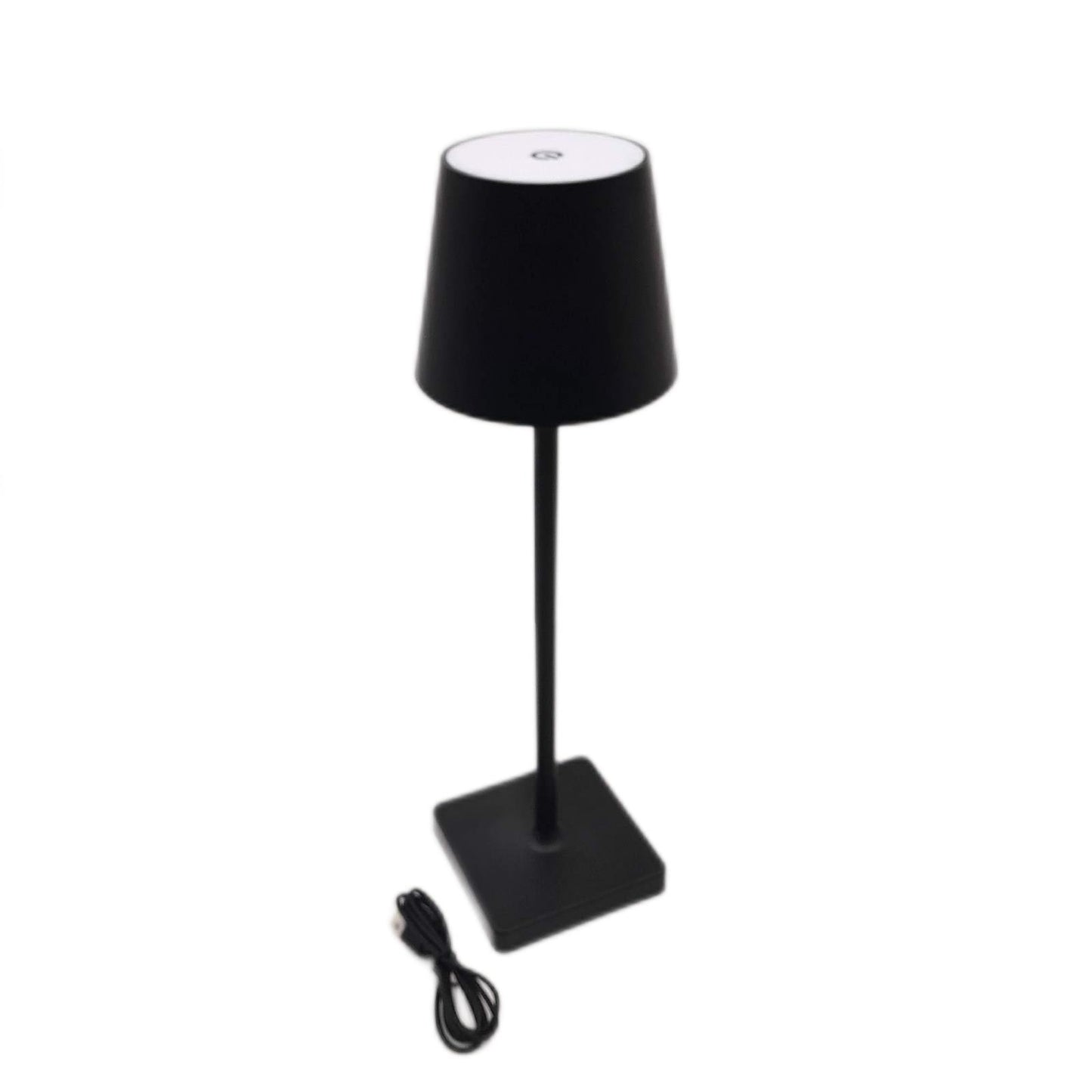 Lightbox Tischlampe Beleuchtung 37 cm 23 cm Höhe matt schwarz kabellos USB Akku
