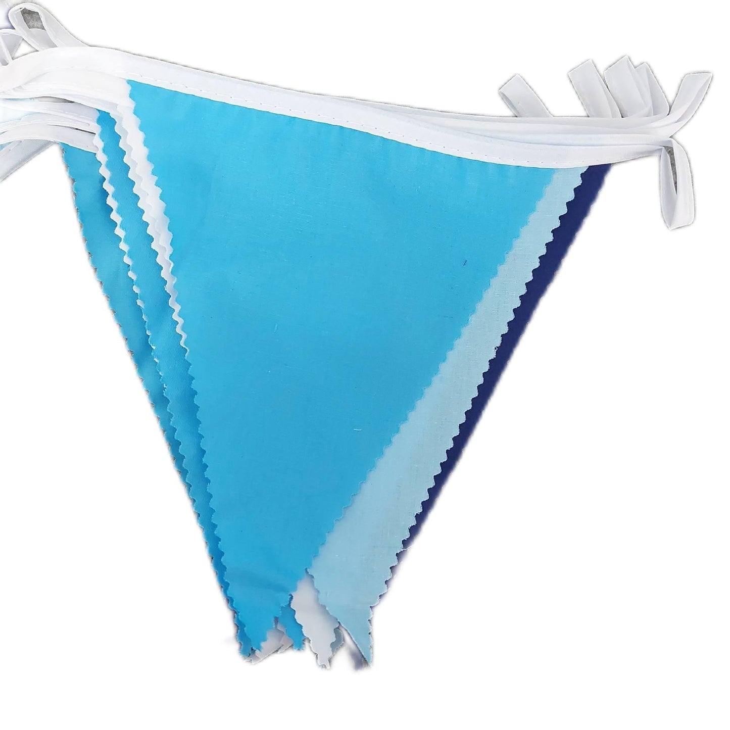 Blau Wei Stoff Wimpelkette Partydekoration Wimpel Dreieck 10M32Ft festlich bunt
