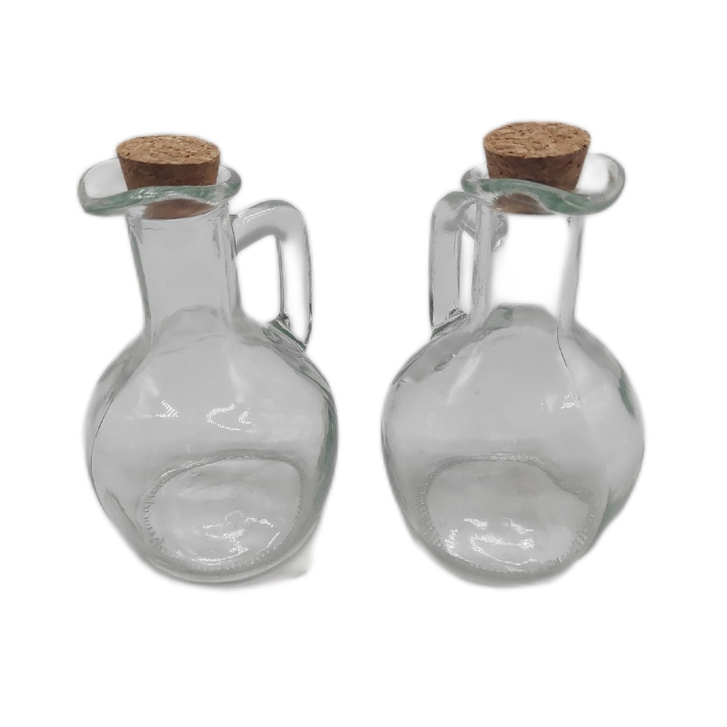 Relaxdays Essigkanne Glasflaschen Haushalt Ölfläschchen Korken 2er Set praktisch schlicht elegant
