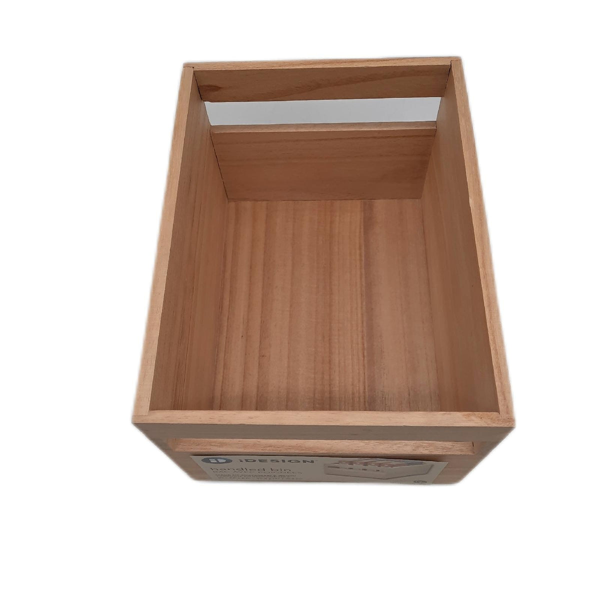 iDesign Aufbewahrungsbox mit Griffen Küchenschrank Organizer aus Paulownia-Holz für Regal oder Vorratsschrank vielseitige Kiste zur Aufbewahrung beige 25.4x19.1x15.7cm