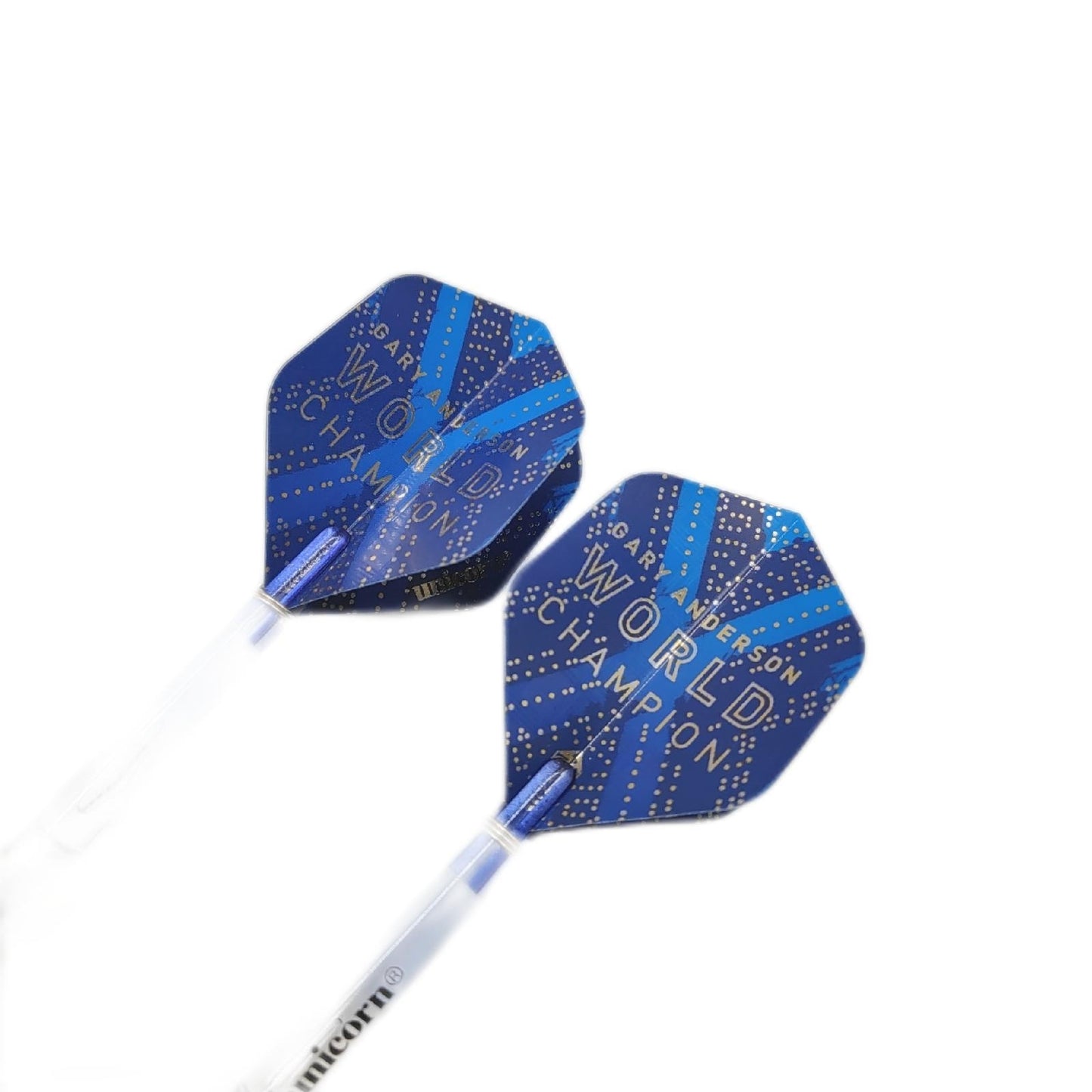 Unicorn Weltmeister Natur Darts blau 22 g Games Room 2er Set zwei Darts