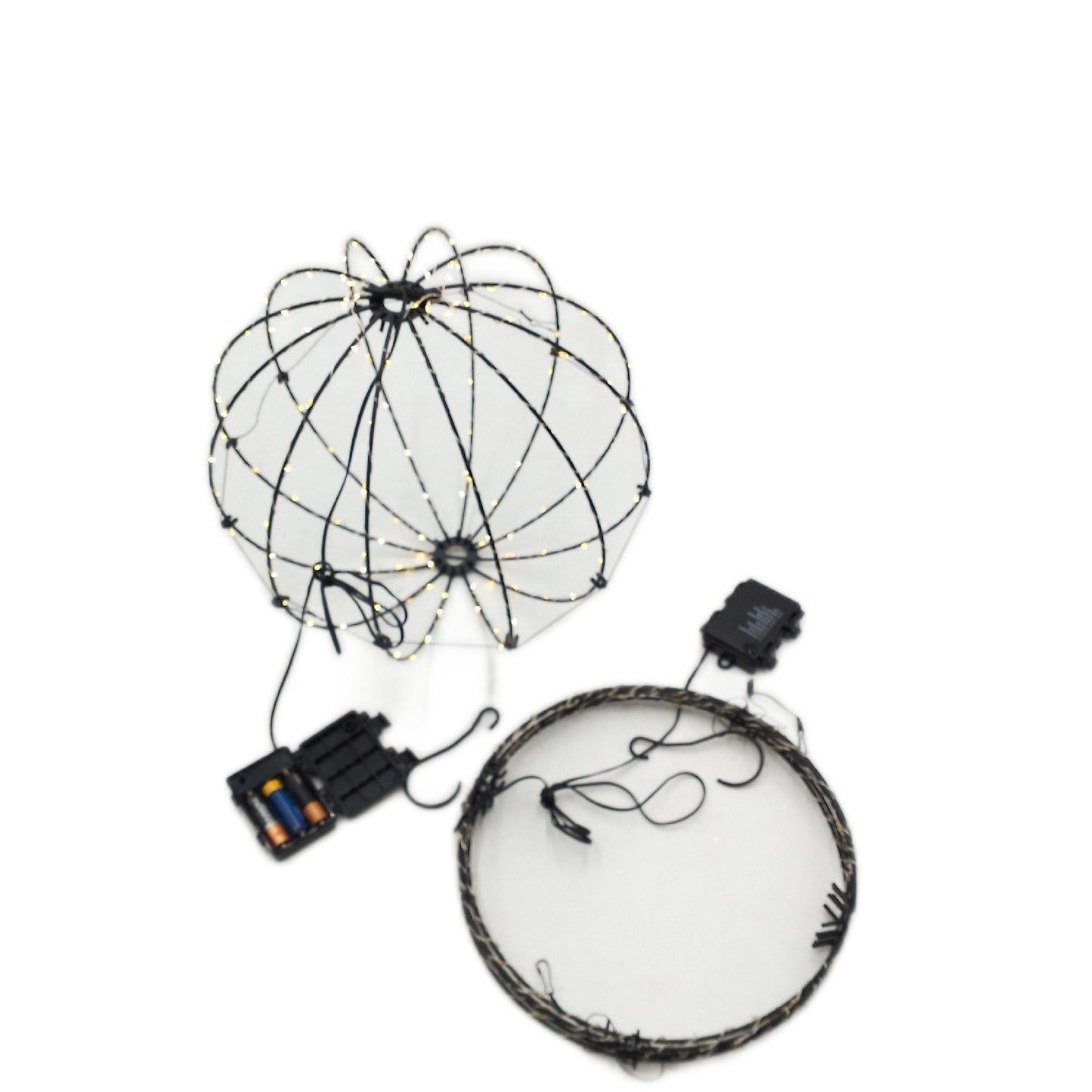 Joomer LED Kugel Lichter Weihnachtsbeleuchtung Außen Batterie Hängende Timer Dekoration