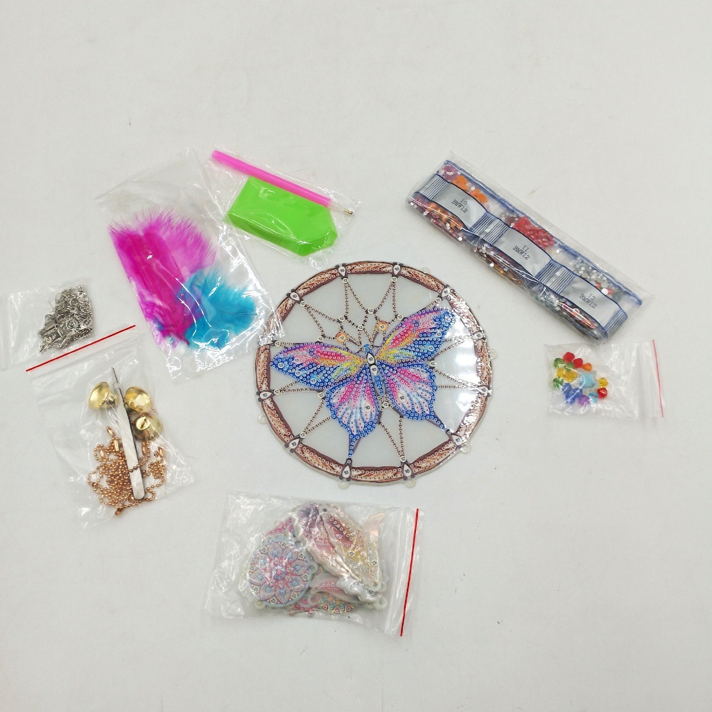 posionks Traumfänger Bastelset Schmetterling Diamond Art Handarbeit Kreativspaß