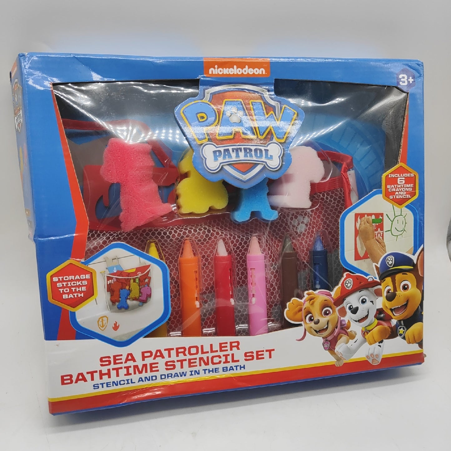 Toyland Bademalstift Schablonen Set Badespielzeug Paw Patrol Sea Patroller Spaß Badezeit für Kinder