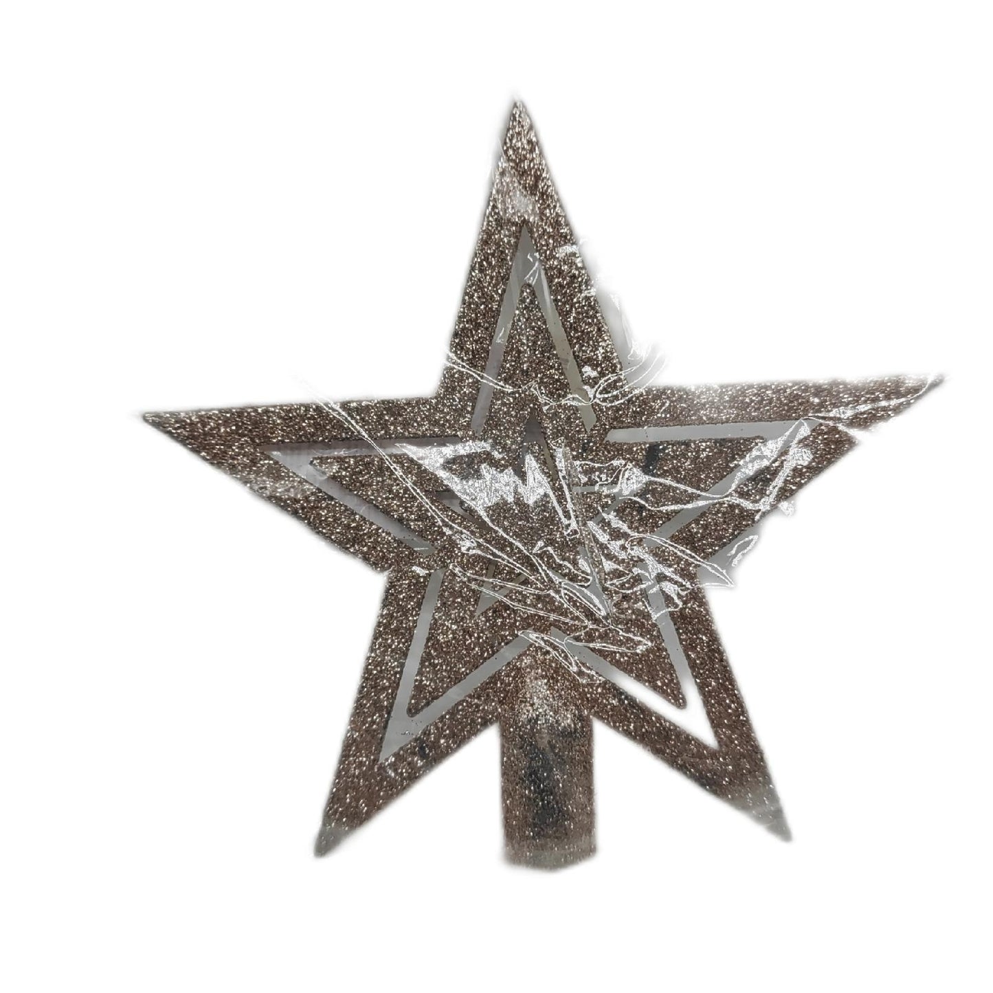 DERAYEE Stern Weihnachtsbaum Dekoration Rosen Gold Glänzend festlich elegant hochwertig