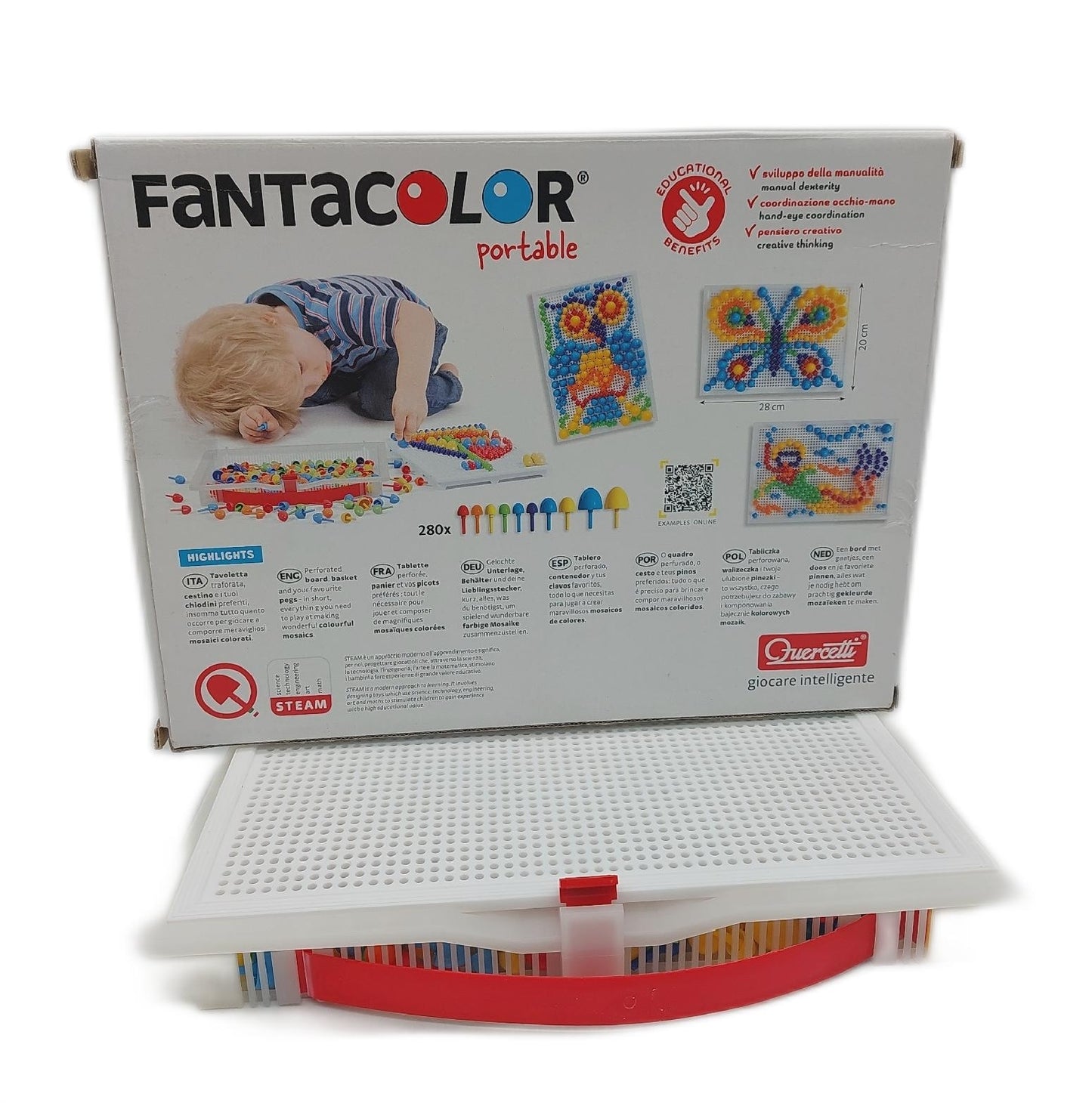 Quercetti Malsortiment Kinder Zubehör Fantacolor Portable Große 280 Bunte Stifte